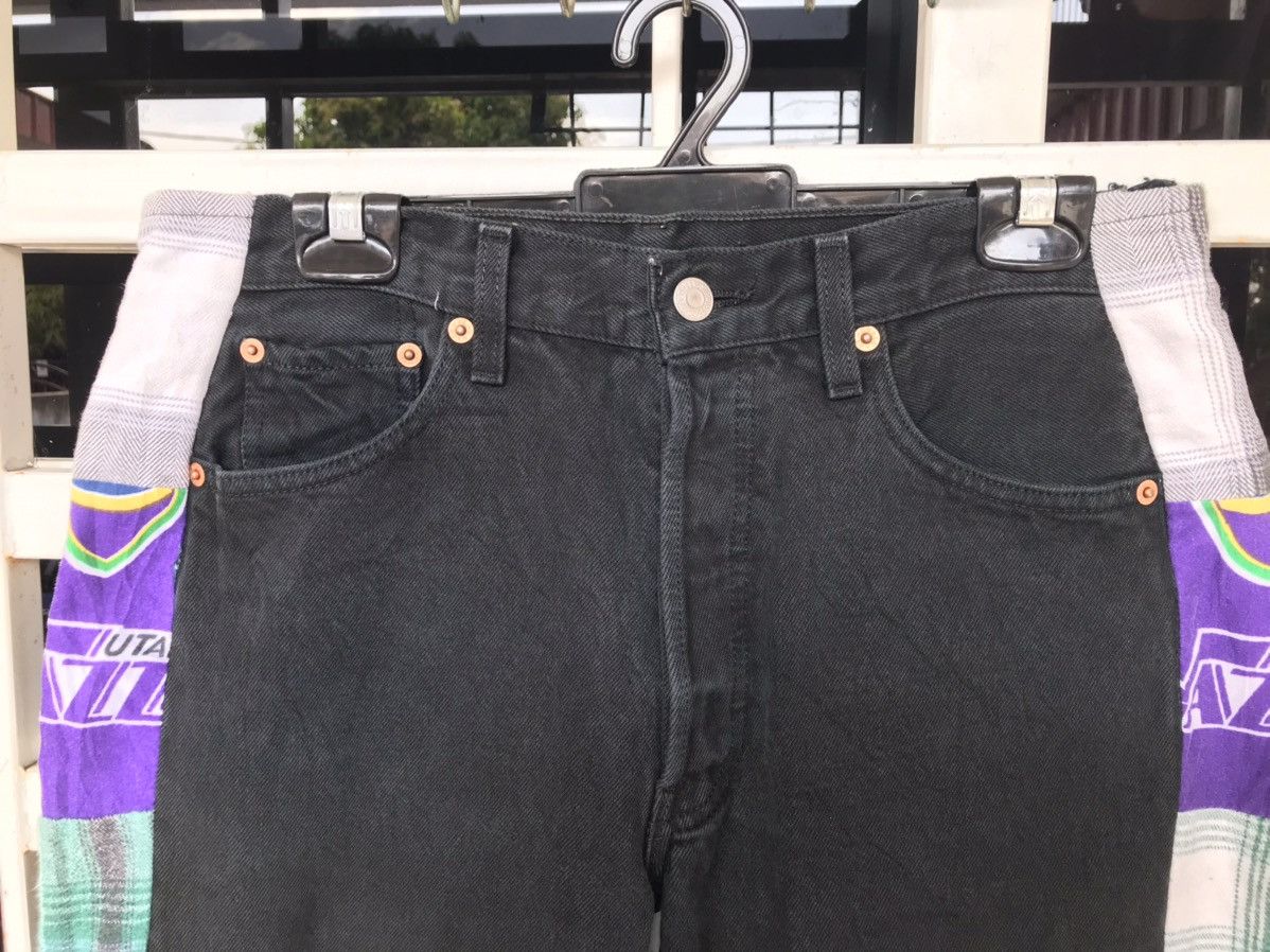 Levi's Vintage Clothing × NBA Vtg Levi’s 501 Super Black Custom Denim L.A Lakes Size 30 Size US 30 / EU 46 - 5 Thumbnail