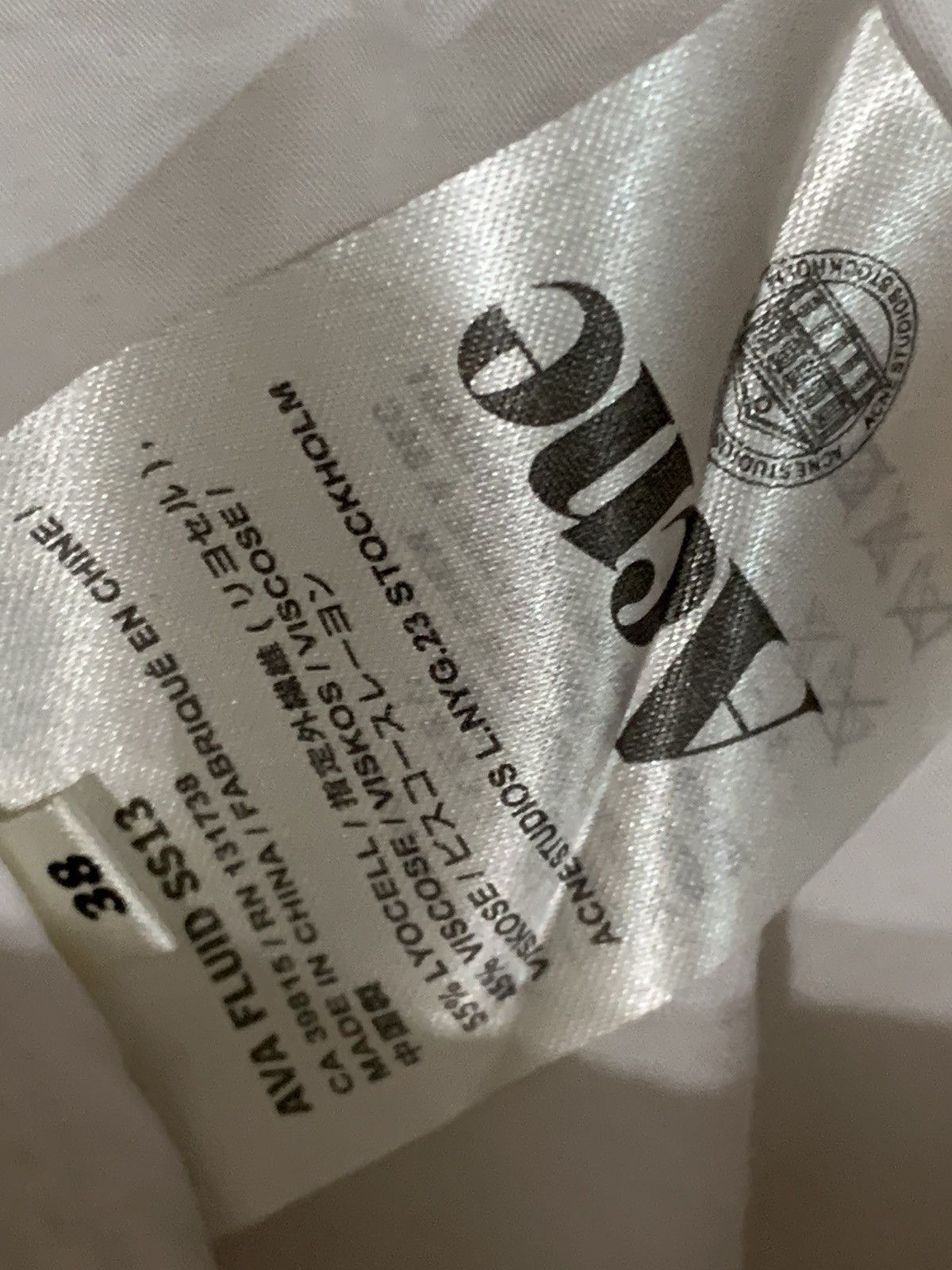 Acne Studios ACNE STUDIOS AVA FLUID SS13 Size US L / EU 52-54 / 3 - 4 Thumbnail