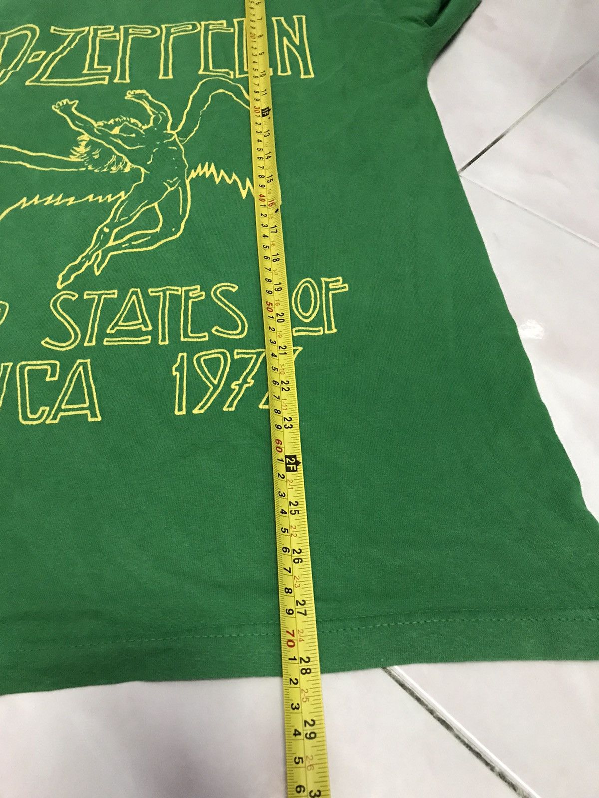 Band Tees × Led Zeppelin Green Led Zeppelin Tee Size M Size US M / EU 48-50 / 2 - 6 Thumbnail