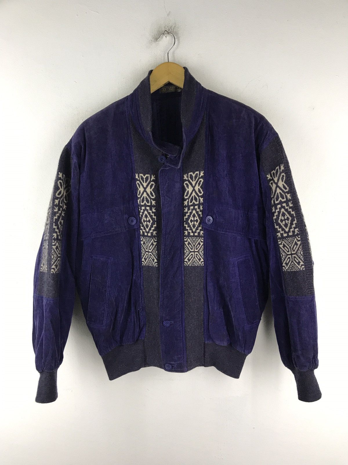 Designer 🔥RARE! PRIOALEGRE VELVET BOMBER JACKET Size US L / EU 52-54 / 3 - 1 Thumbnail