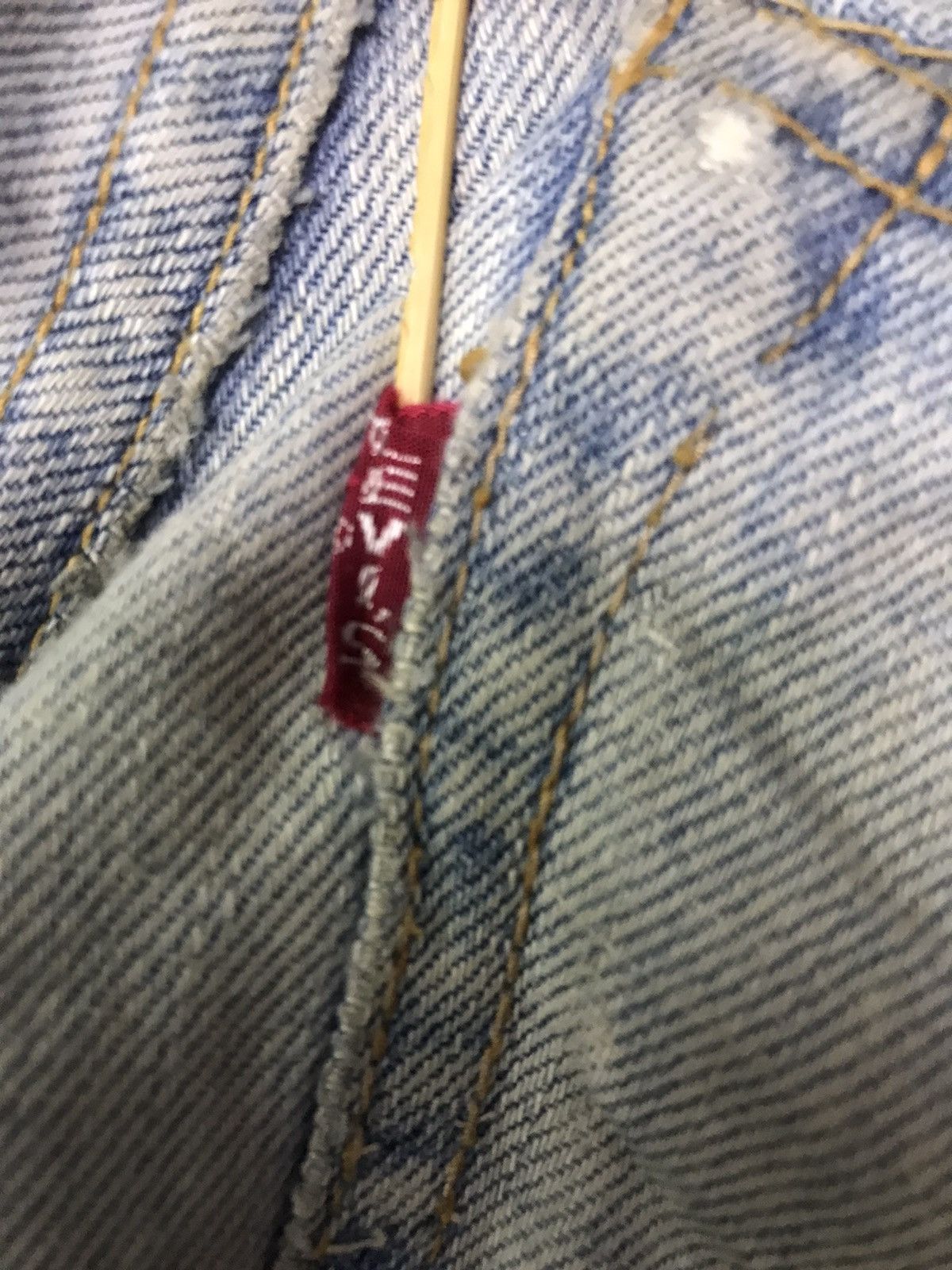 Levi's Vintage Clothing Rare 🔥 Vintage Levi’s Big E Selvedge Distressed Denim Size US 33 - 10 Thumbnail