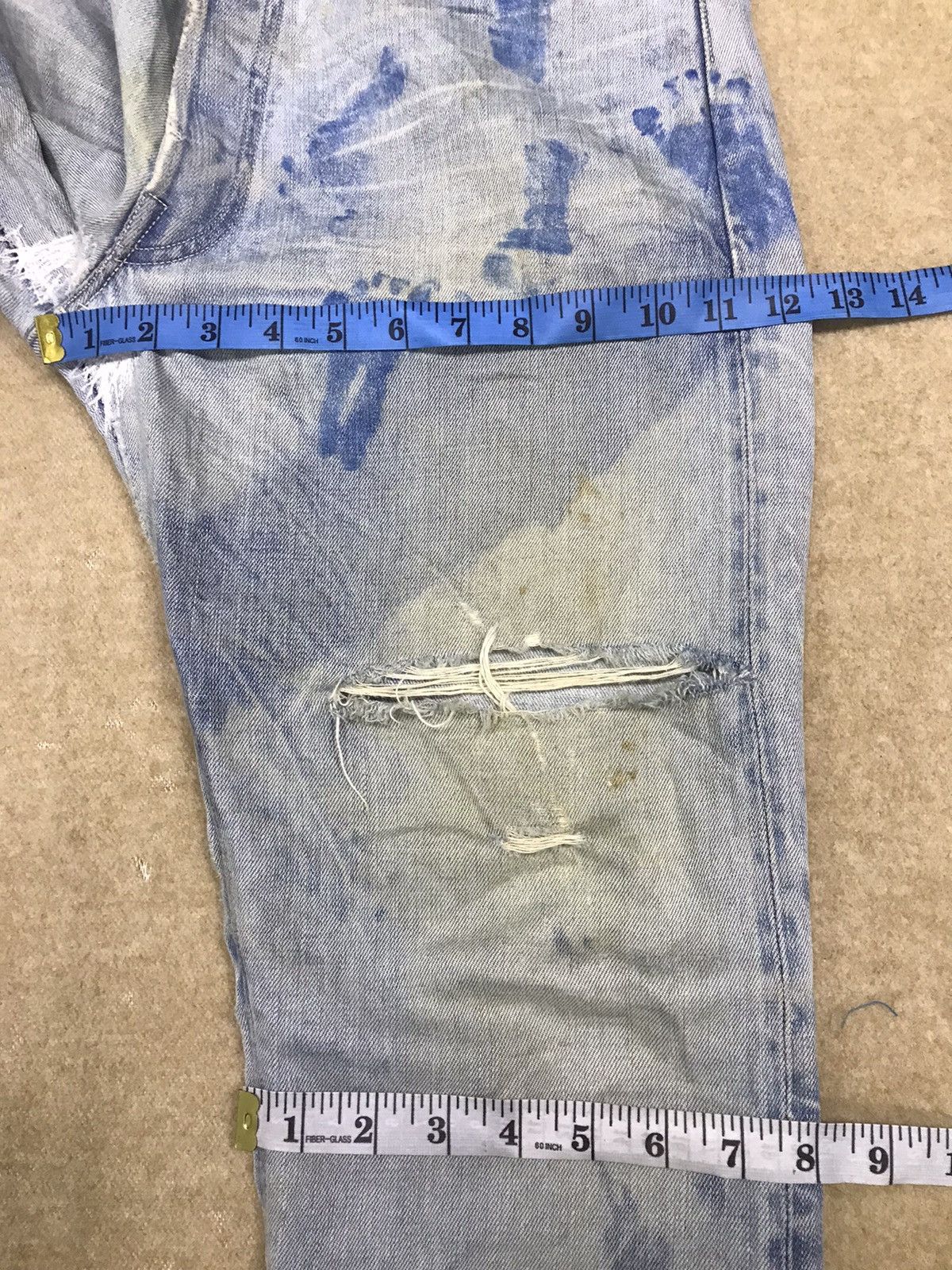 Levi's Vintage Clothing Rare 🔥 Vintage Levi’s Big E Selvedge Distressed Denim Size US 33 - 17 Thumbnail