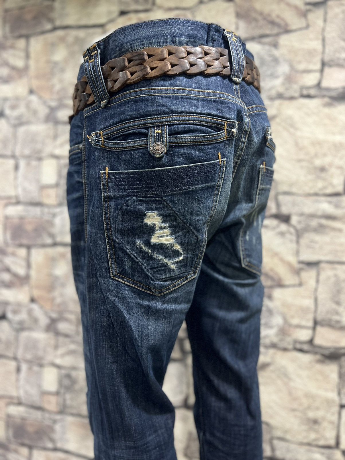 Jimmy Taverniti × Vintage Verry rare Jimmy Taverniti Denim Pant Nice Design Size US 35 - 5 Thumbnail