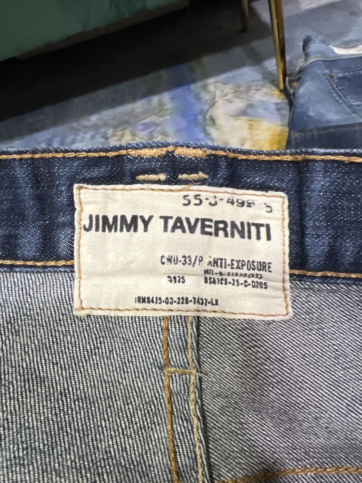 Jimmy Taverniti × Vintage Verry rare Jimmy Taverniti Denim Pant Nice Design Size US 35 - 11 Thumbnail