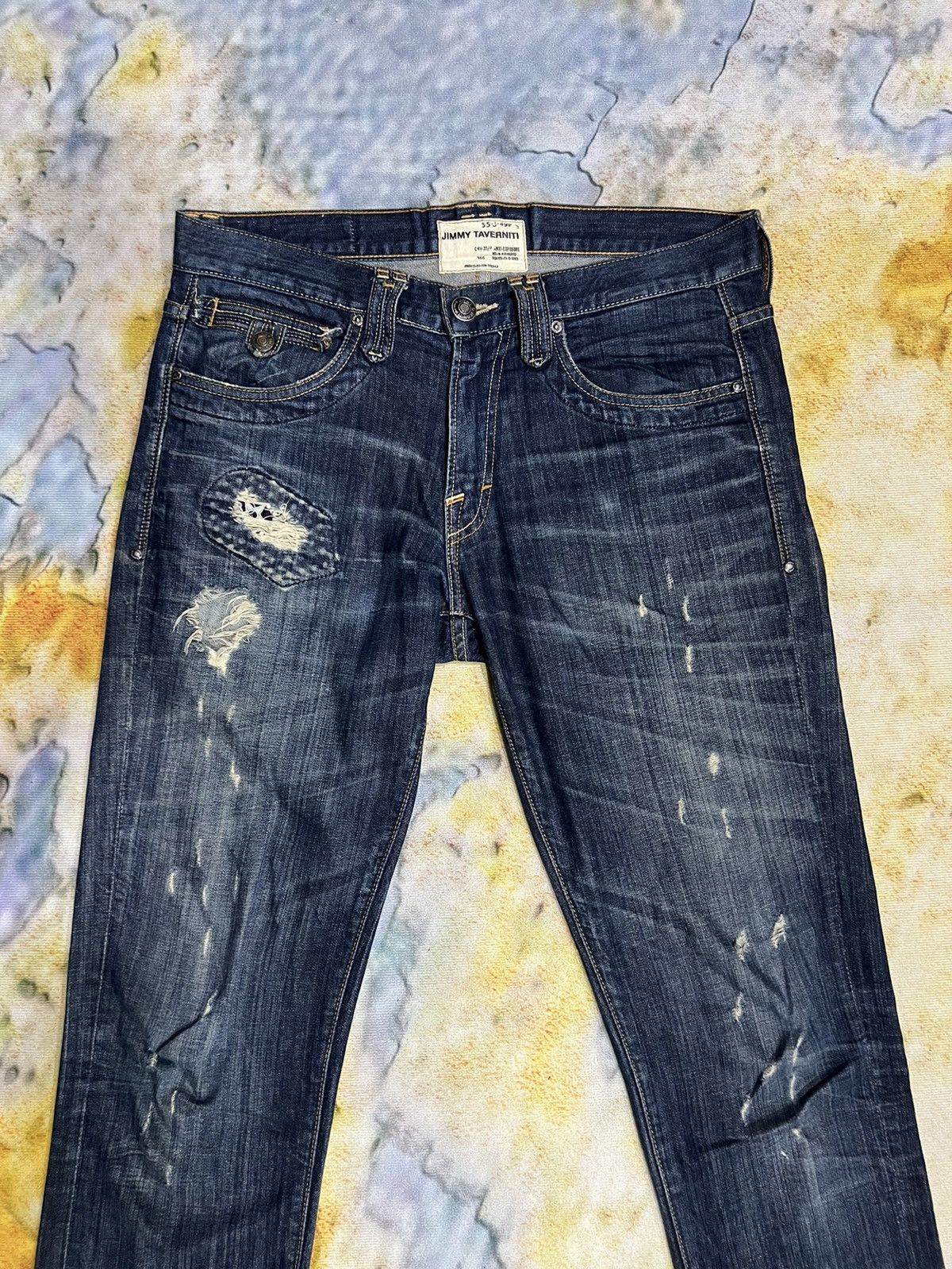 Jimmy Taverniti × Vintage Verry rare Jimmy Taverniti Denim Pant Nice Design Size US 35 - 6 Thumbnail