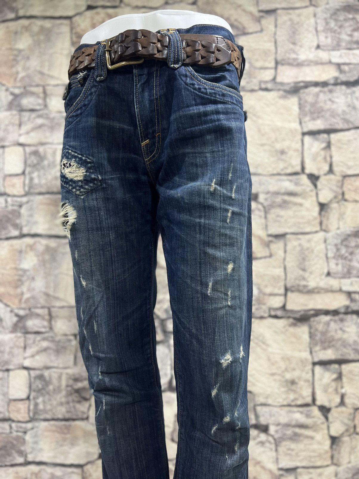 Jimmy Taverniti × Vintage Verry rare Jimmy Taverniti Denim Pant Nice Design Size US 35 - 1 Thumbnail