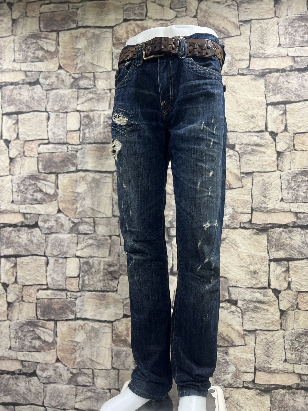Jimmy Taverniti × Vintage Verry rare Jimmy Taverniti Denim Pant Nice Design Size US 35 - 4 Thumbnail