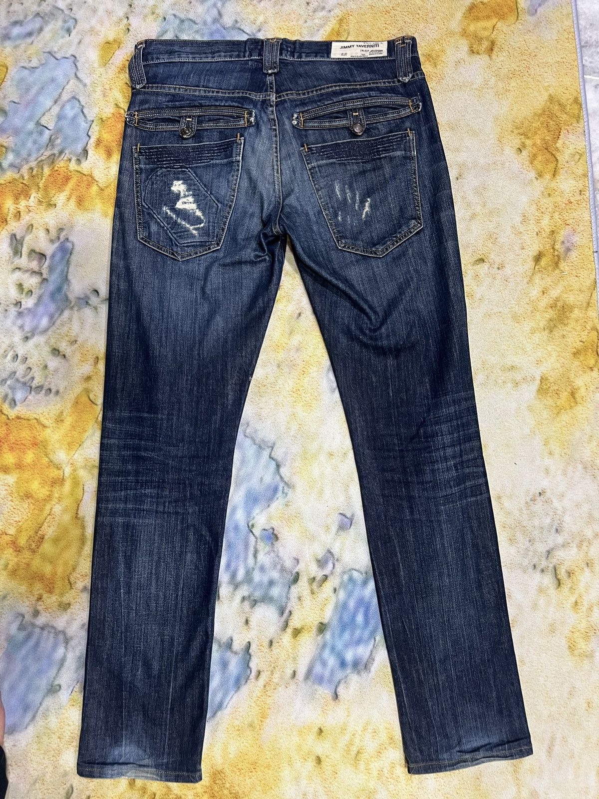 Jimmy Taverniti × Vintage Verry rare Jimmy Taverniti Denim Pant Nice Design Size US 35 - 9 Thumbnail