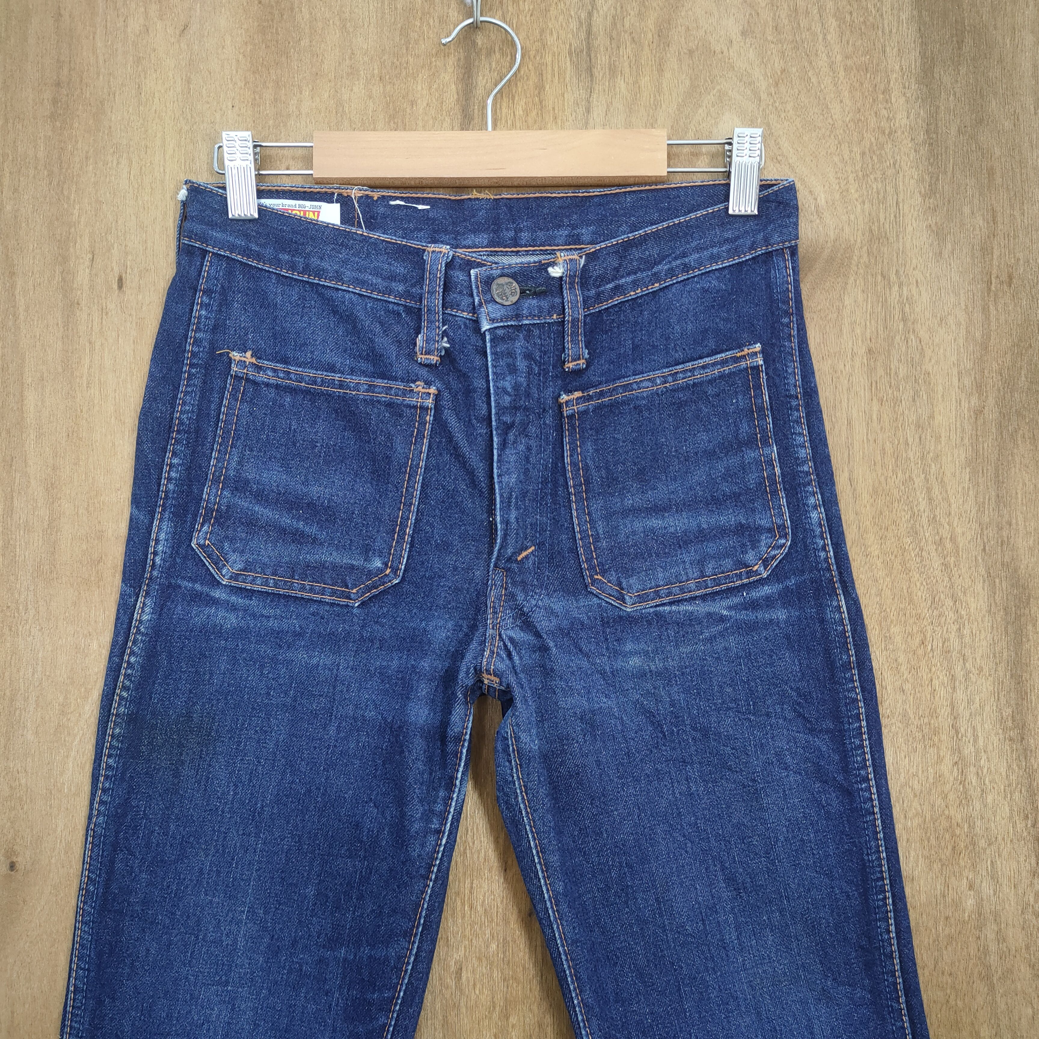 Big John × Jean VINTAGE FLARED JEANS BUSH PANTS Size US 26 / EU 42 - 2 Thumbnail