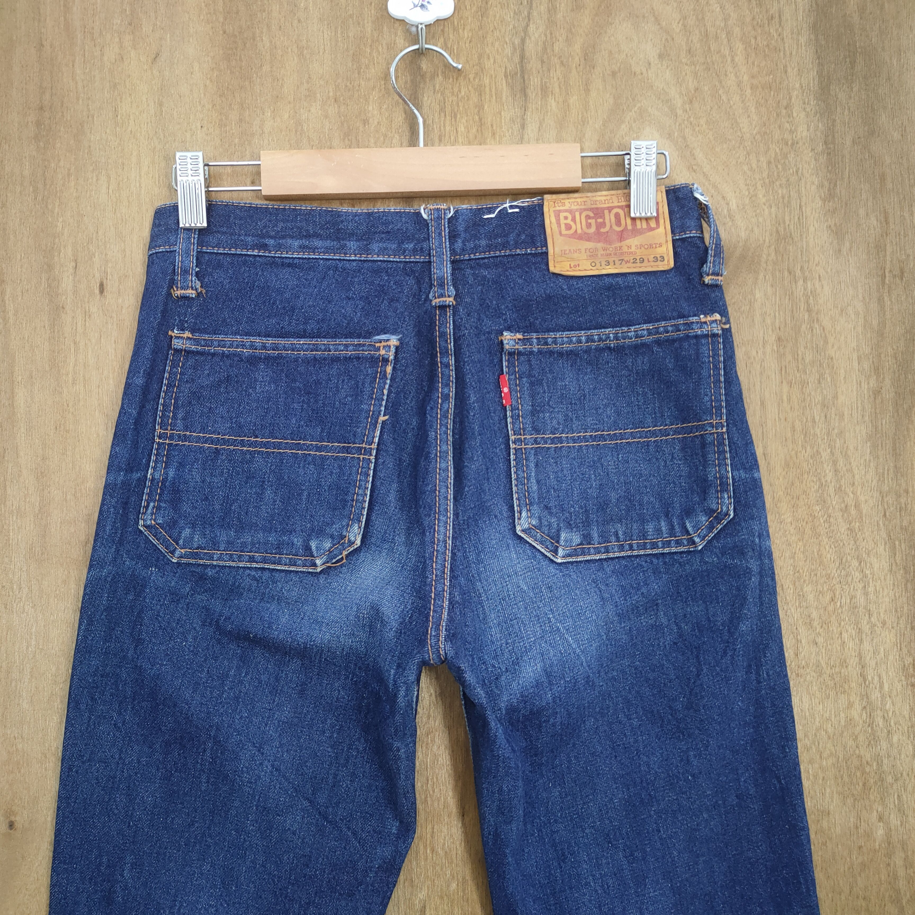 Big John × Jean VINTAGE FLARED JEANS BUSH PANTS Size US 26 / EU 42 - 7 Thumbnail