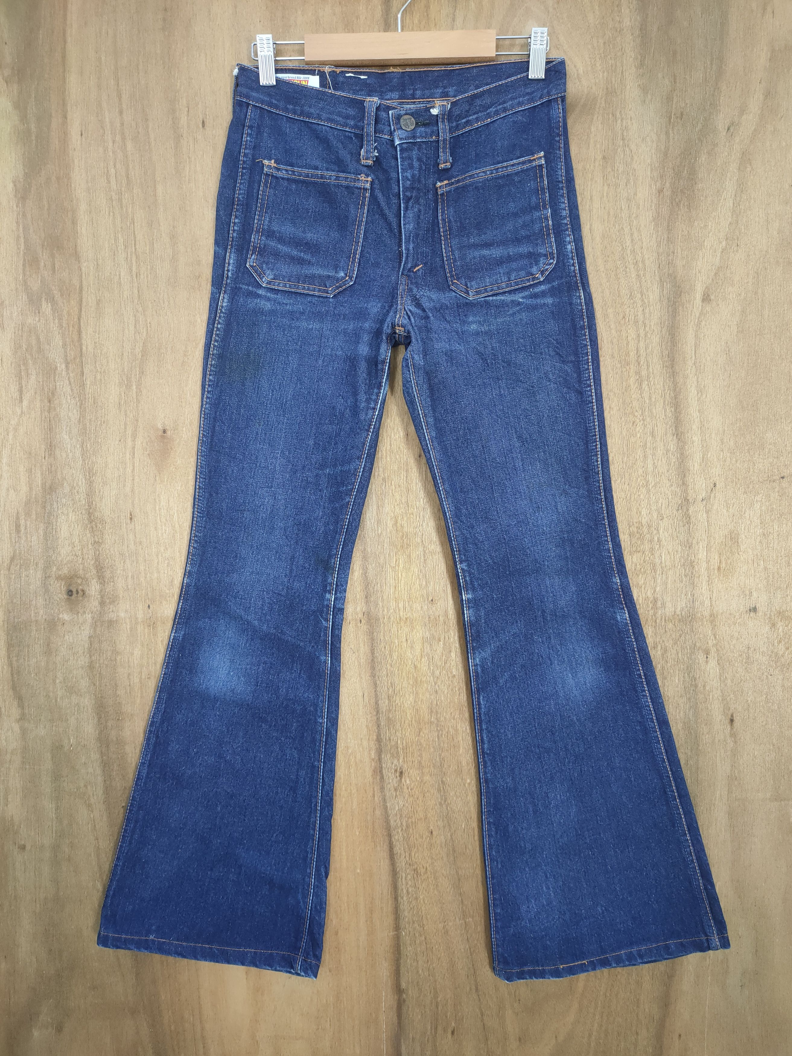 Big John × Jean VINTAGE FLARED JEANS BUSH PANTS Size US 26 / EU 42 - 1 Thumbnail