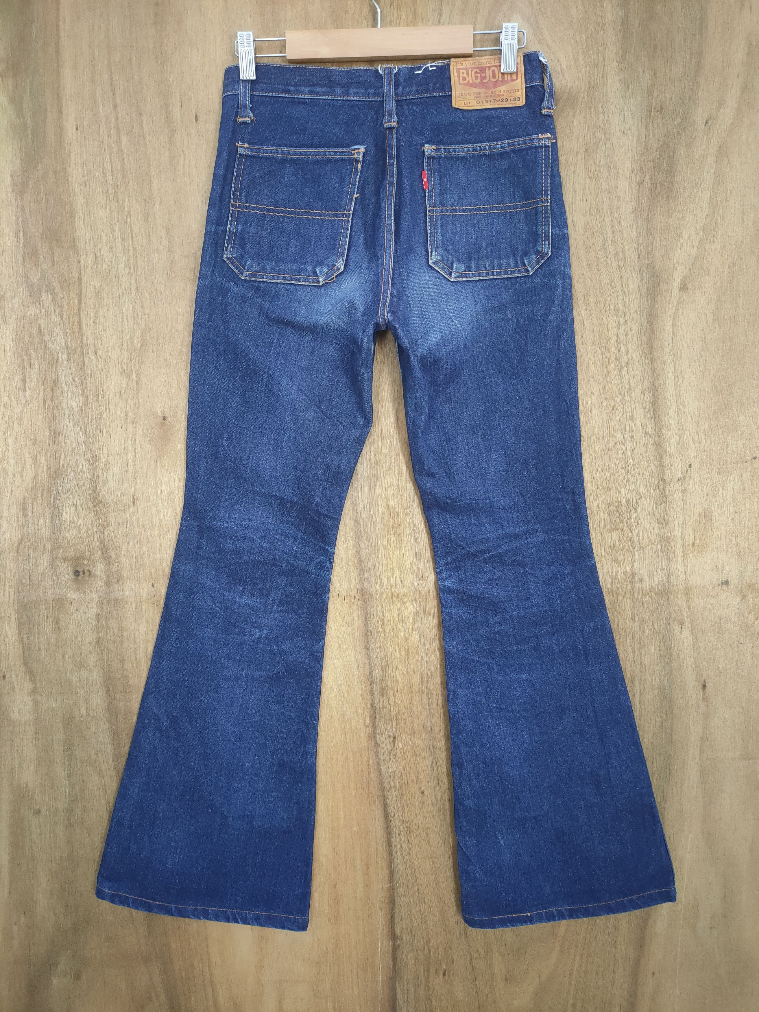 Big John × Jean VINTAGE FLARED JEANS BUSH PANTS Size US 26 / EU 42 - 6 Thumbnail