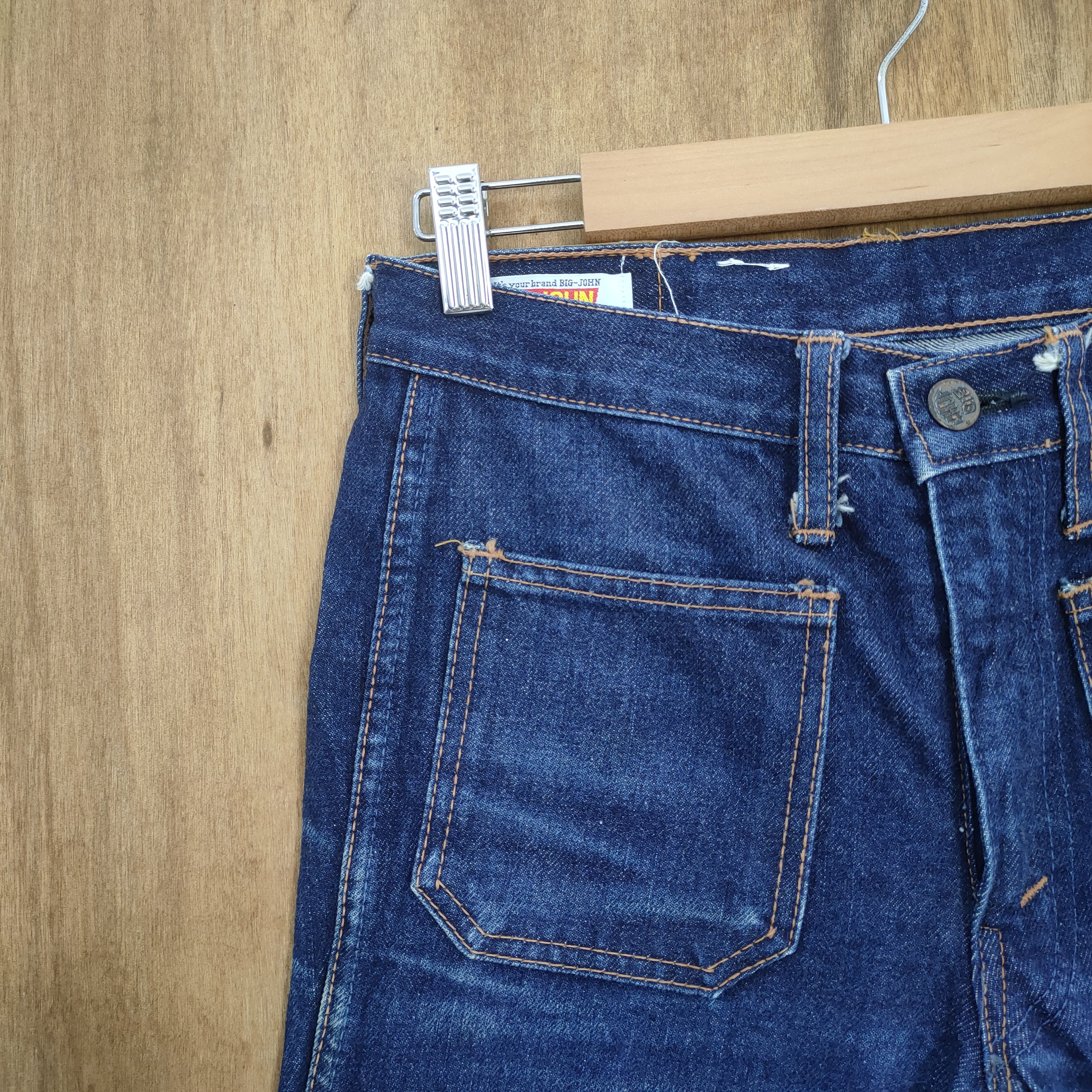 Big John × Jean VINTAGE FLARED JEANS BUSH PANTS Size US 26 / EU 42 - 4 Thumbnail