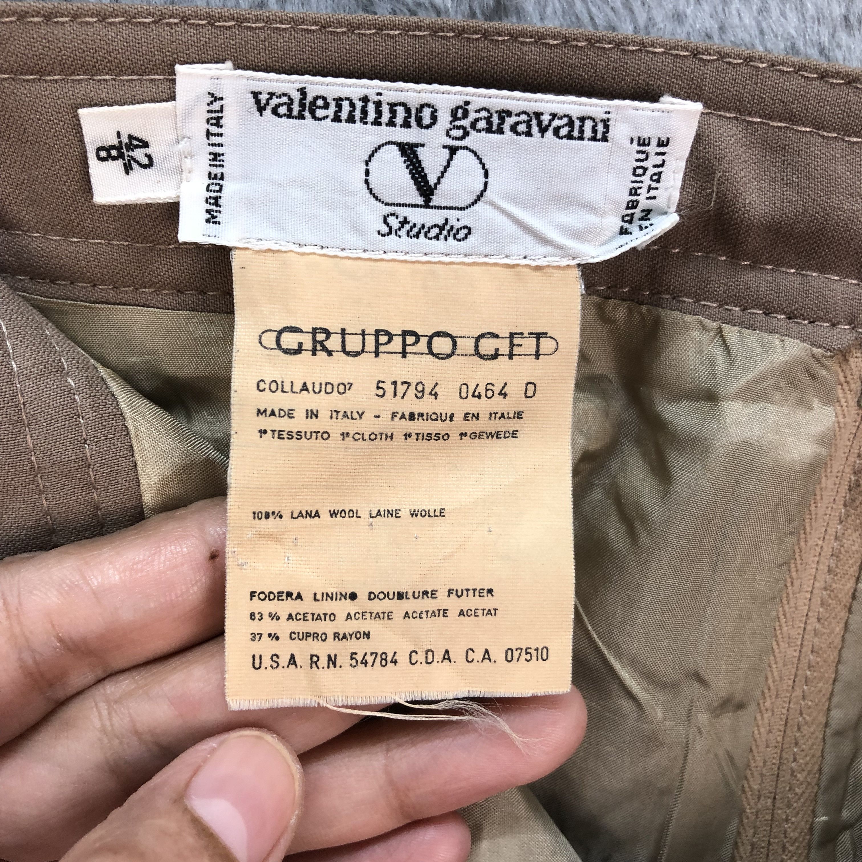Valentino Valentino Garavani Lana Wool Skirt #6214-54 Size 29" - 8 Thumbnail