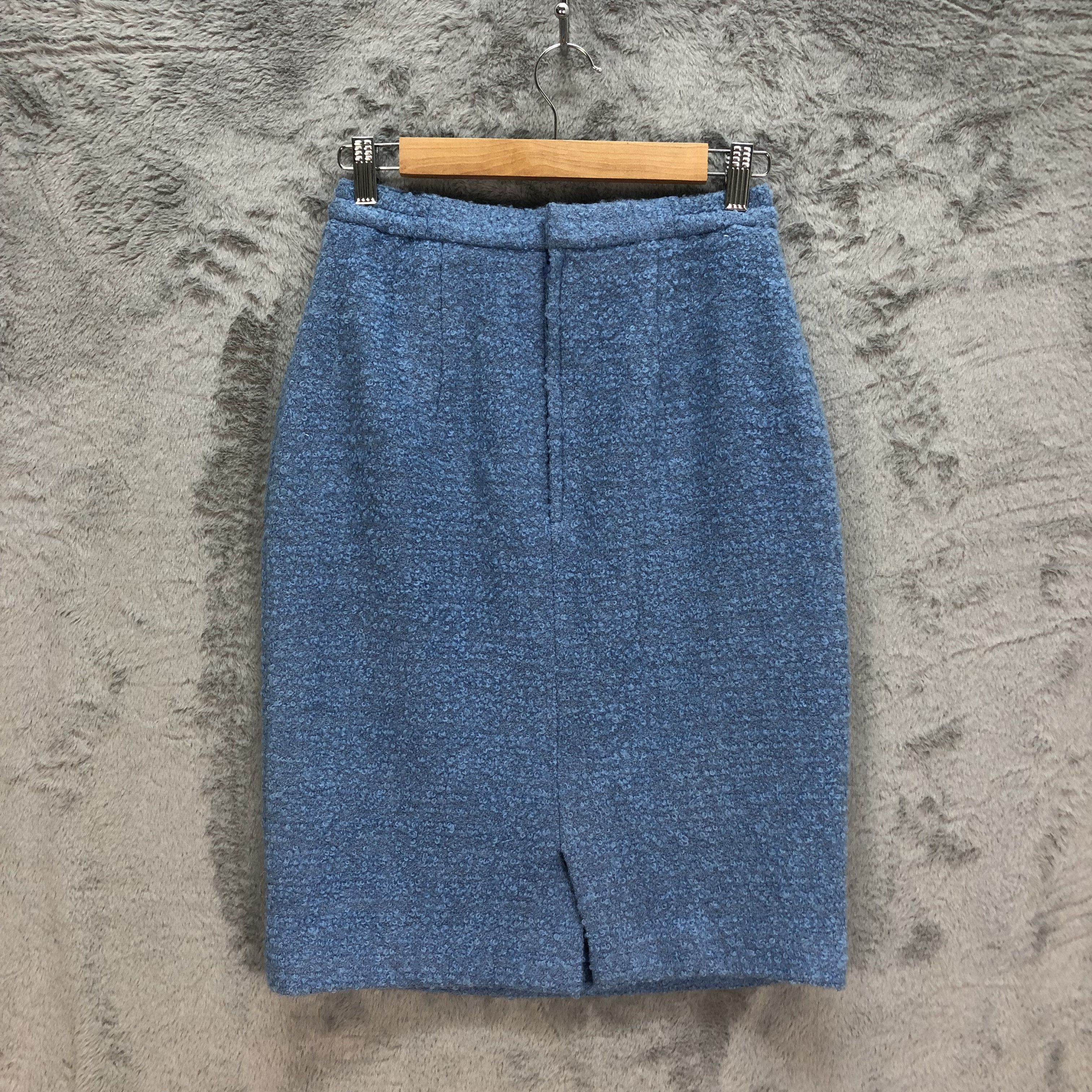 Farah Farah Tweed Baby Blue Mini Skirts #6215-54 Size 25" / US 0 / IT 36 - 7 Thumbnail