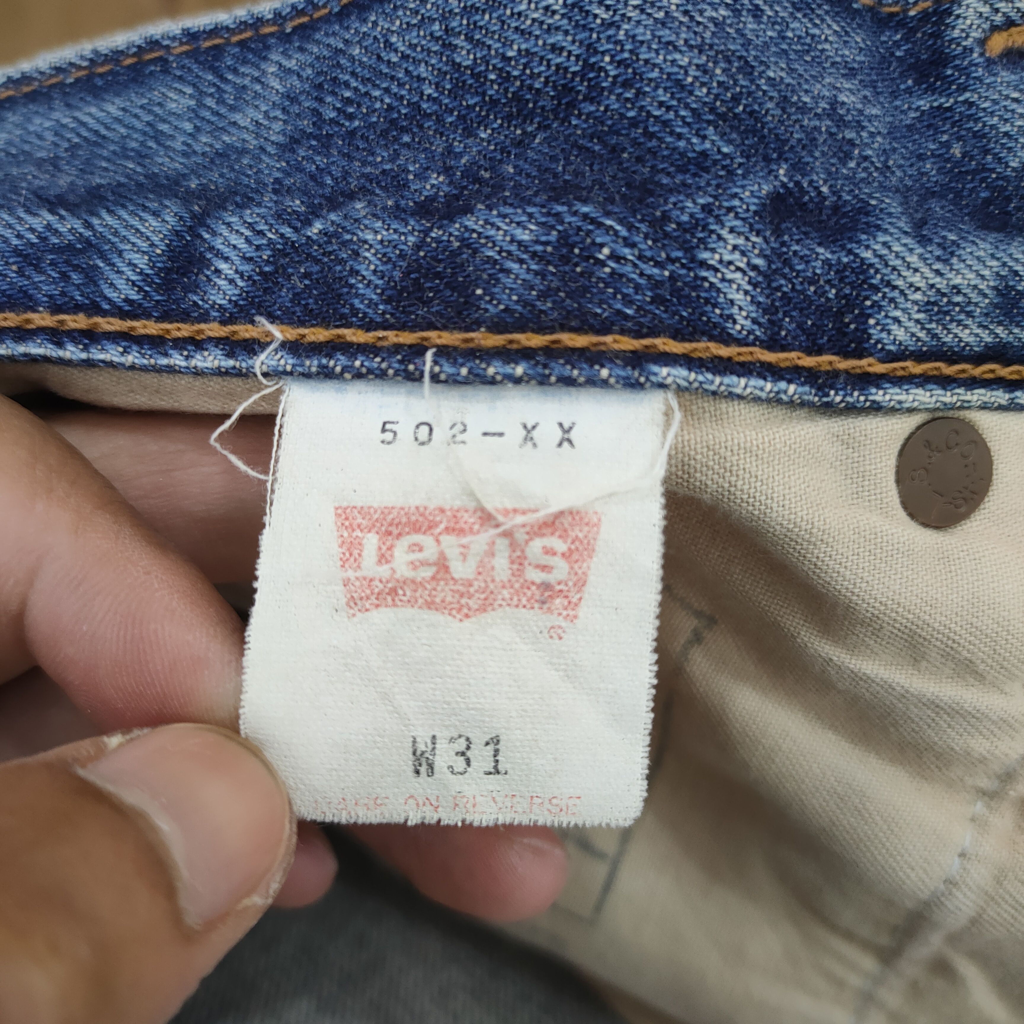 Levi's Vintage Clothing VINTAGE LEVI'S 502 BIG E 96' SELVEDGE RIPPEP JEANS PANTS Size US 30 / EU 46 - 18 Thumbnail