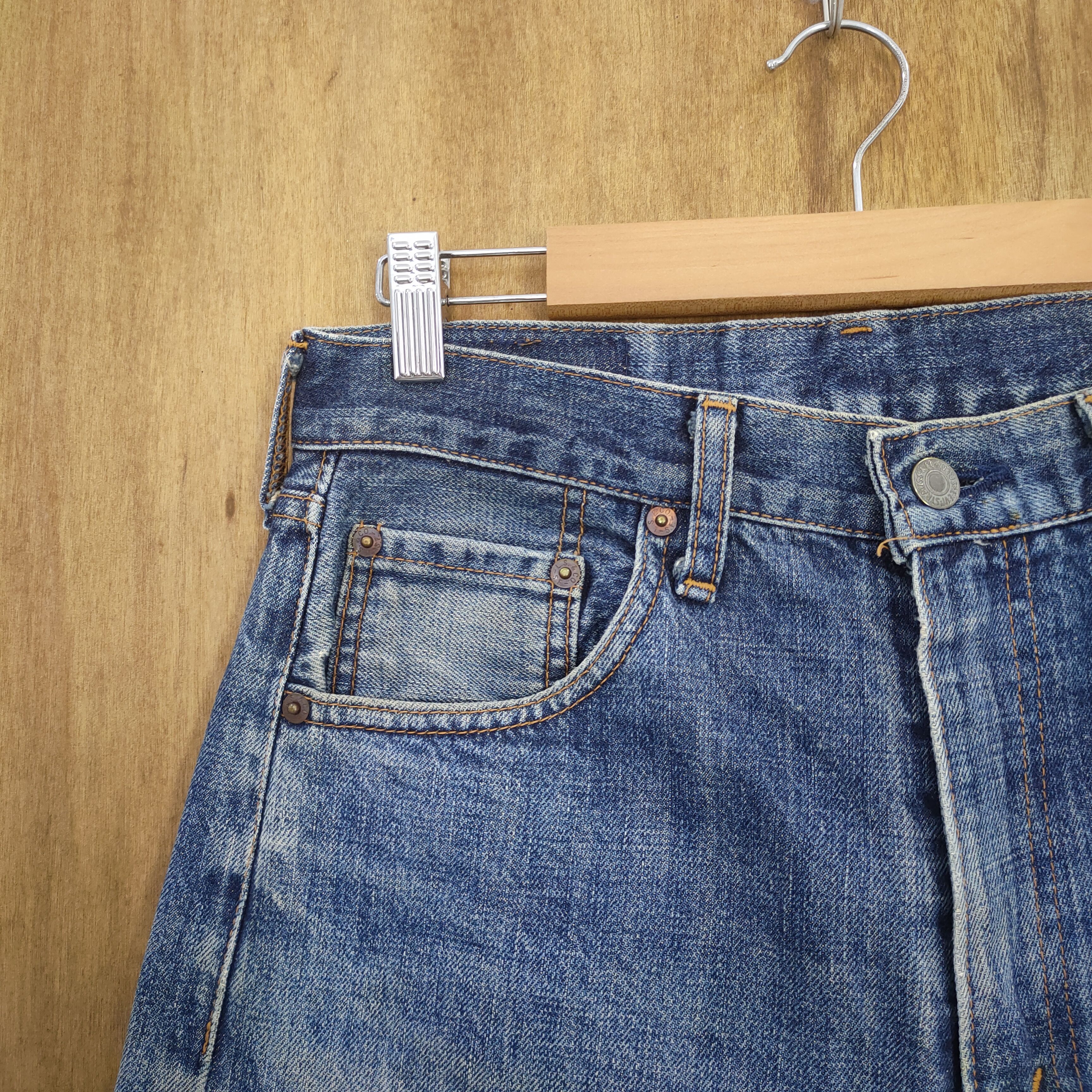 Levi's Vintage Clothing VINTAGE LEVI'S 502 BIG E 96' SELVEDGE RIPPEP JEANS PANTS Size US 30 / EU 46 - 6 Thumbnail