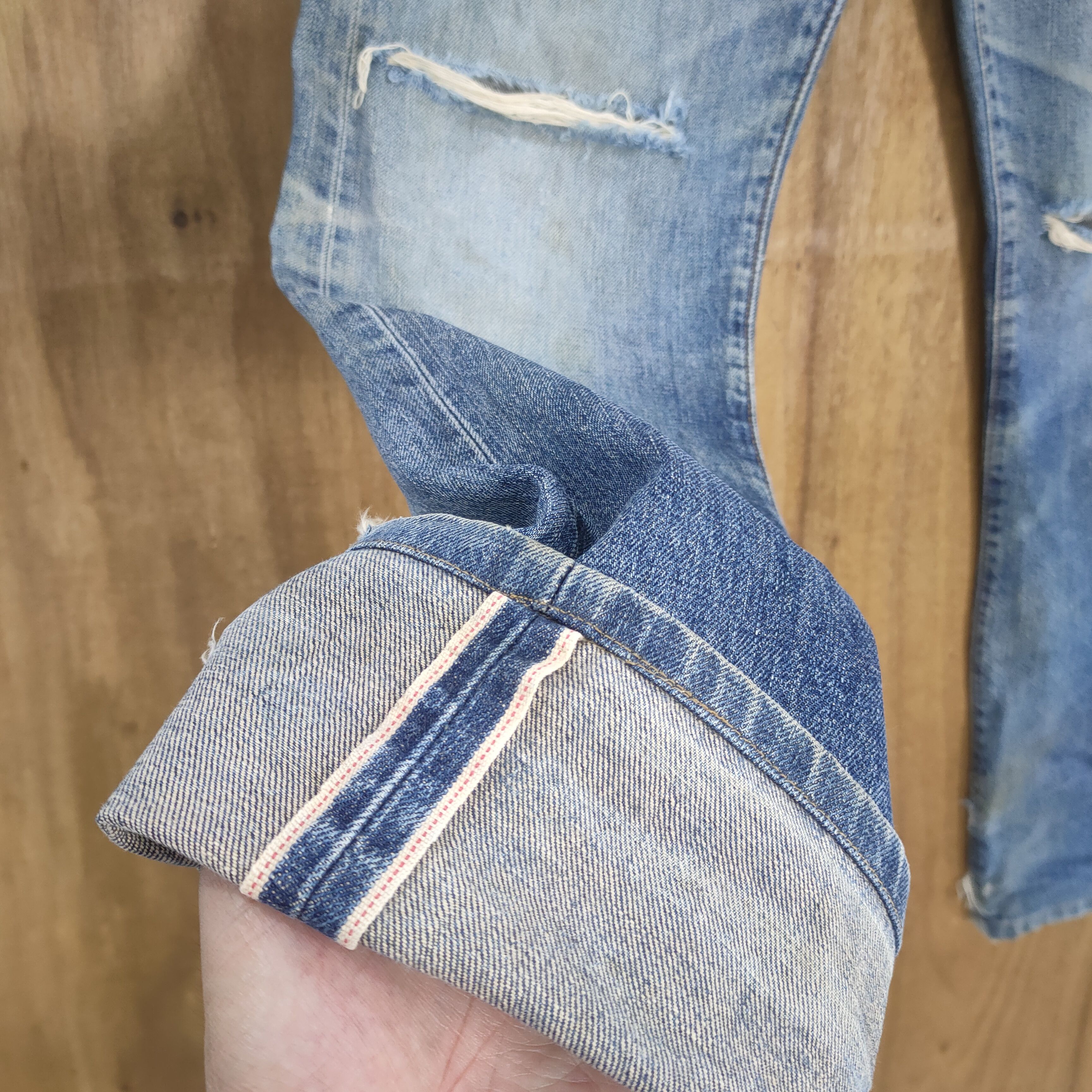 Levi's Vintage Clothing VINTAGE LEVI'S 502 BIG E 96' SELVEDGE RIPPEP JEANS PANTS Size US 30 / EU 46 - 3 Thumbnail