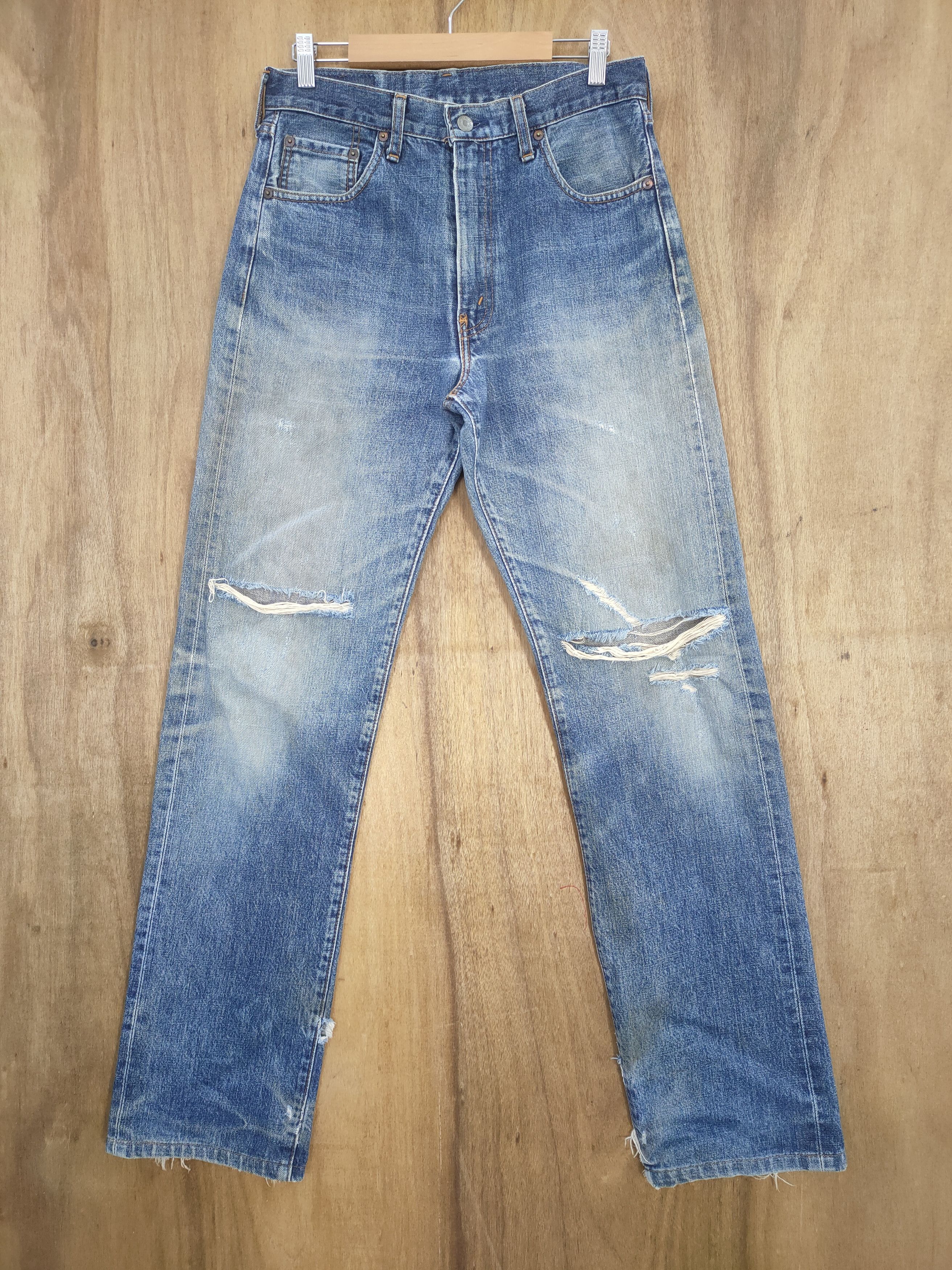 Levi's Vintage Clothing VINTAGE LEVI'S 502 BIG E 96' SELVEDGE RIPPEP JEANS PANTS Size US 30 / EU 46 - 1 Thumbnail