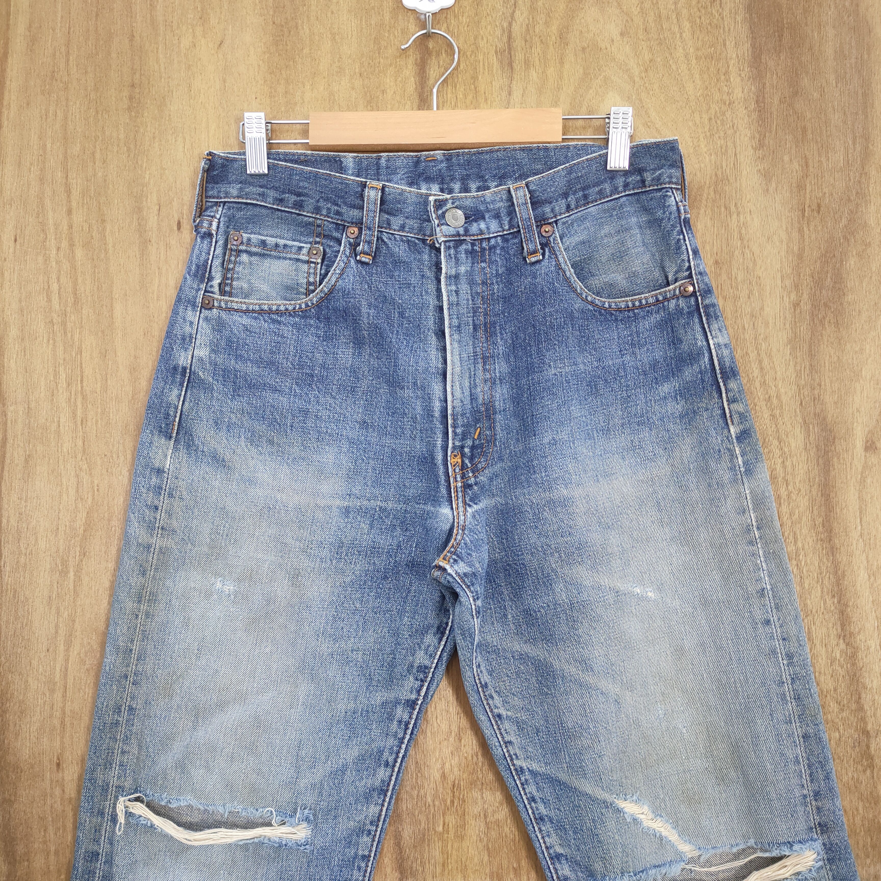 Levi's Vintage Clothing VINTAGE LEVI'S 502 BIG E 96' SELVEDGE RIPPEP JEANS PANTS Size US 30 / EU 46 - 4 Thumbnail