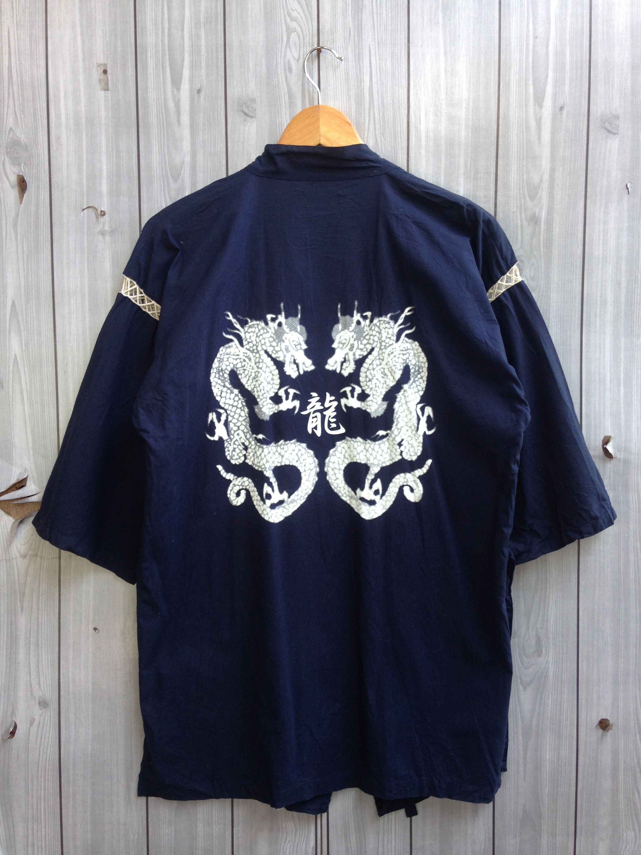 Japanese Brand Japanese Kimono Dragon Big Logo Outerwear Size US L / EU 52-54 / 3 - 1 Thumbnail