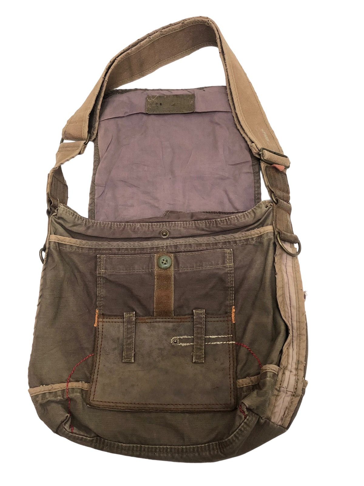 Japanese Brand 💪🏼 TOUGH JEANS SMITH TACTICAL DISTRESSED SHOULDER BAG DESIGN Size ONE SIZE - 6 Thumbnail