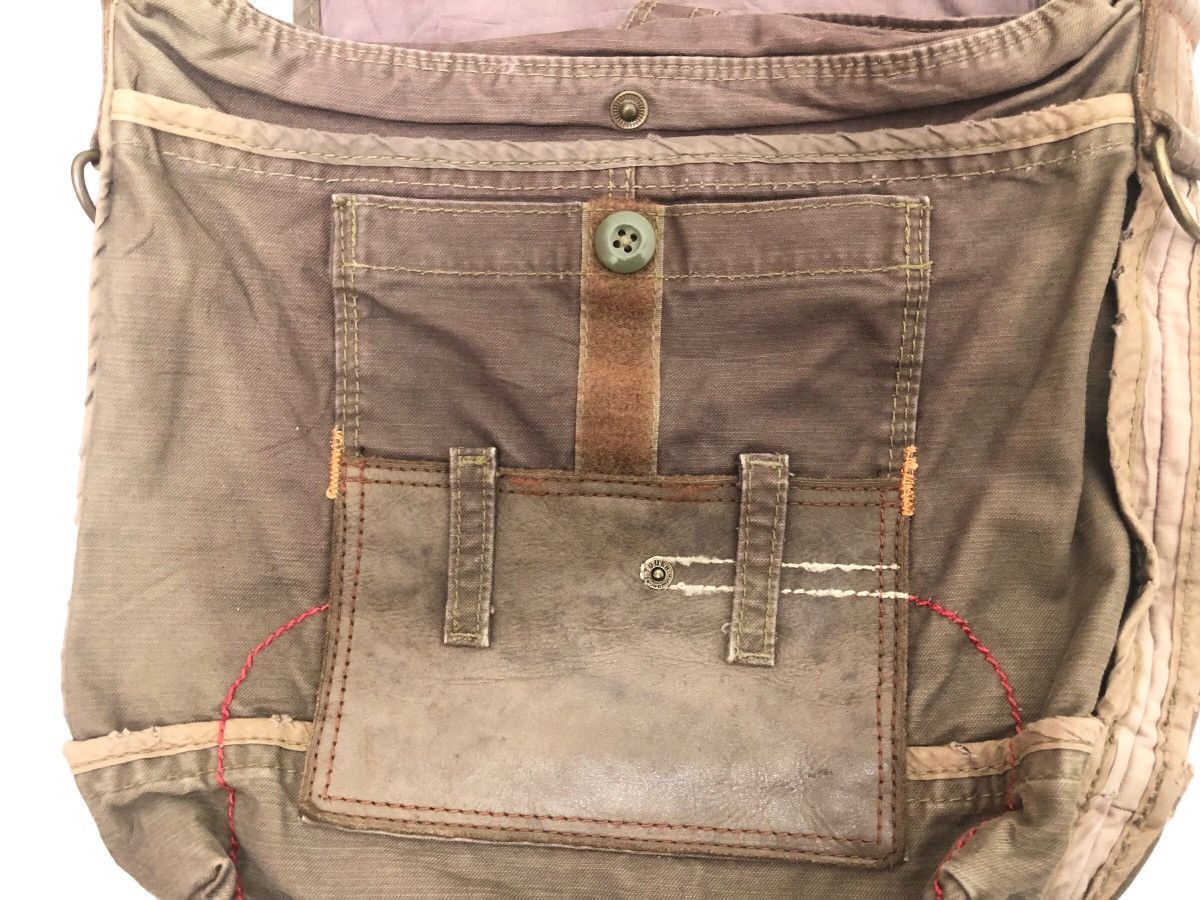 Japanese Brand 💪🏼 TOUGH JEANS SMITH TACTICAL DISTRESSED SHOULDER BAG DESIGN Size ONE SIZE - 7 Thumbnail