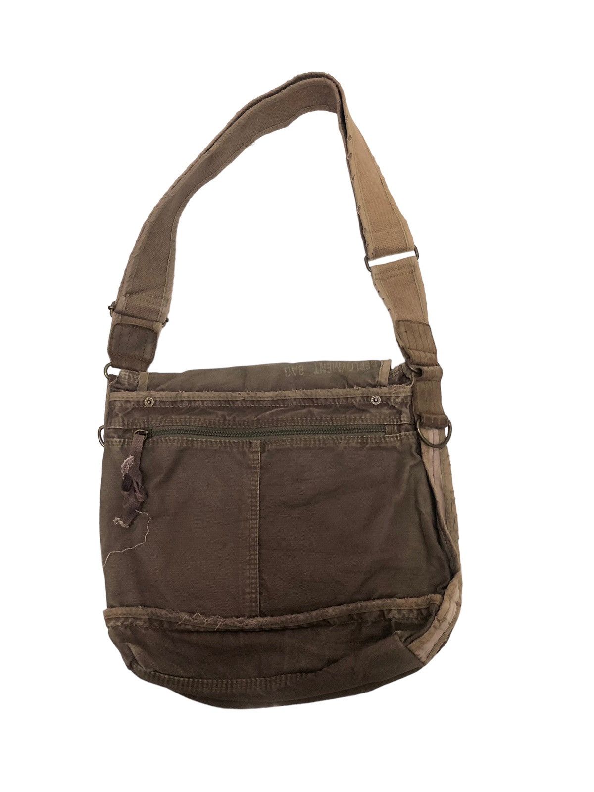 Japanese Brand 💪🏼 TOUGH JEANS SMITH TACTICAL DISTRESSED SHOULDER BAG DESIGN Size ONE SIZE - 2 Thumbnail