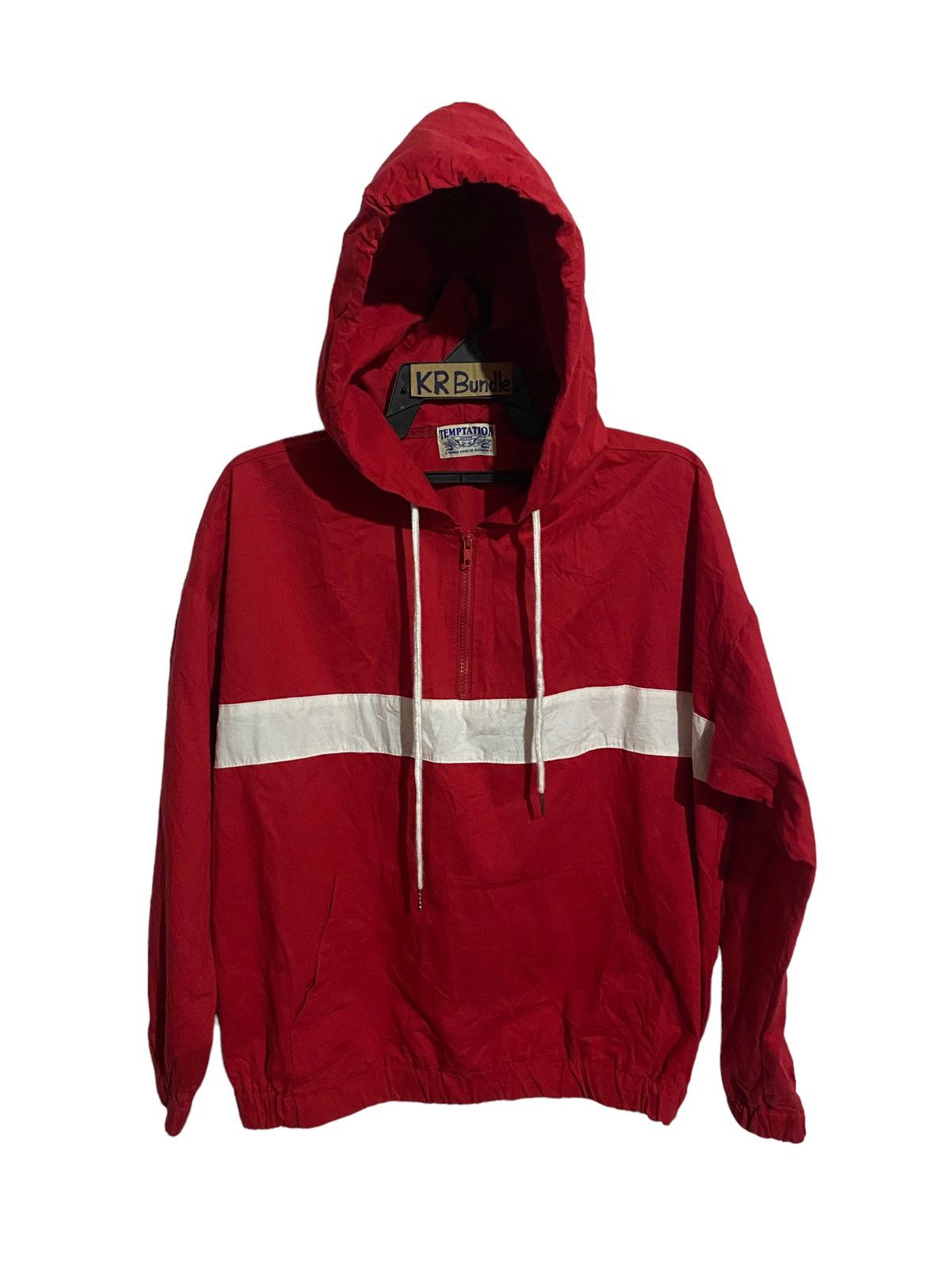 image of Vintage Temptation Quarter Zipper Style in Red, Men's (Size XL)