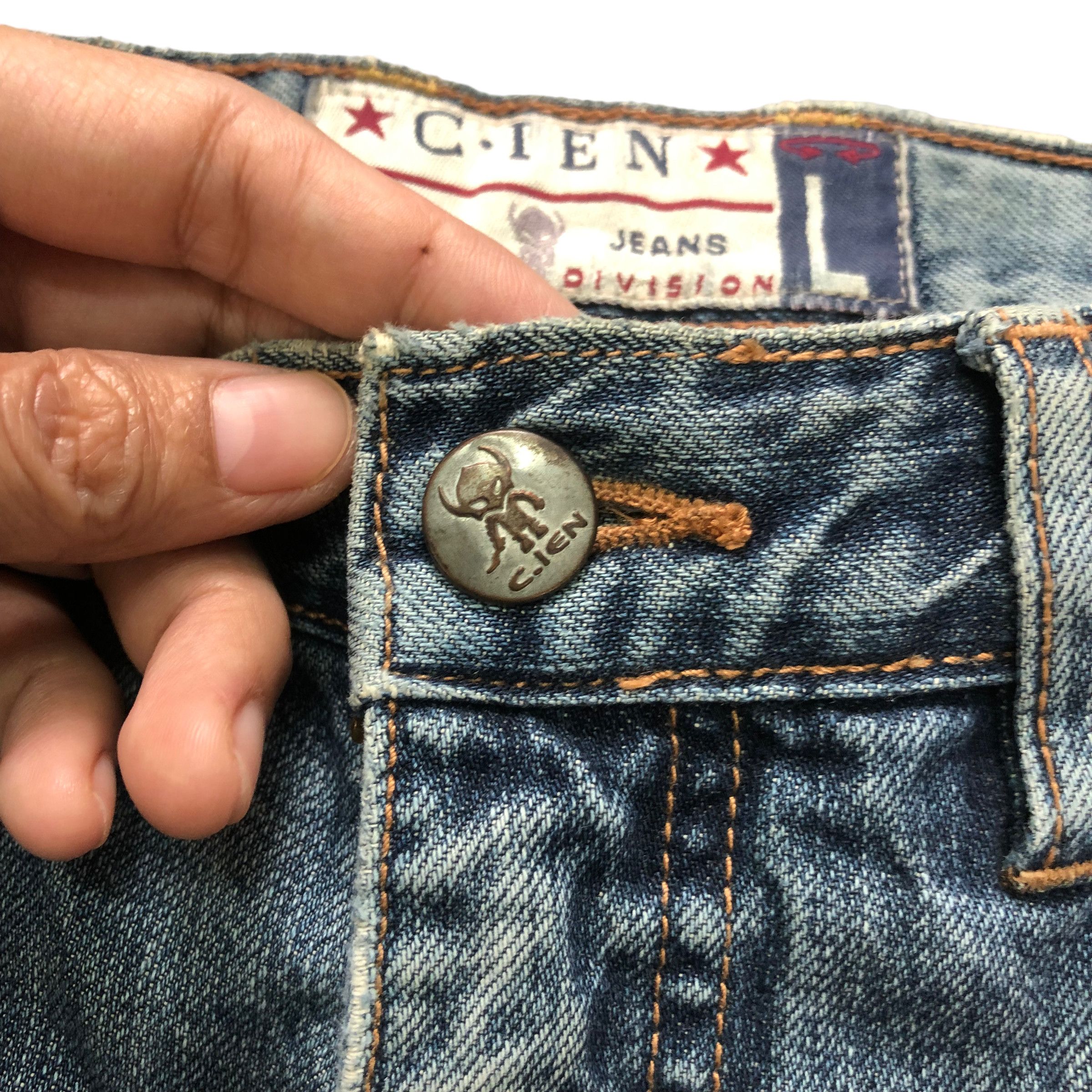 Japanese Brand C.IEN WHITE TAPE NICE DESIGN DENIM PANT #6129-220 Size US 31 - 6 Thumbnail