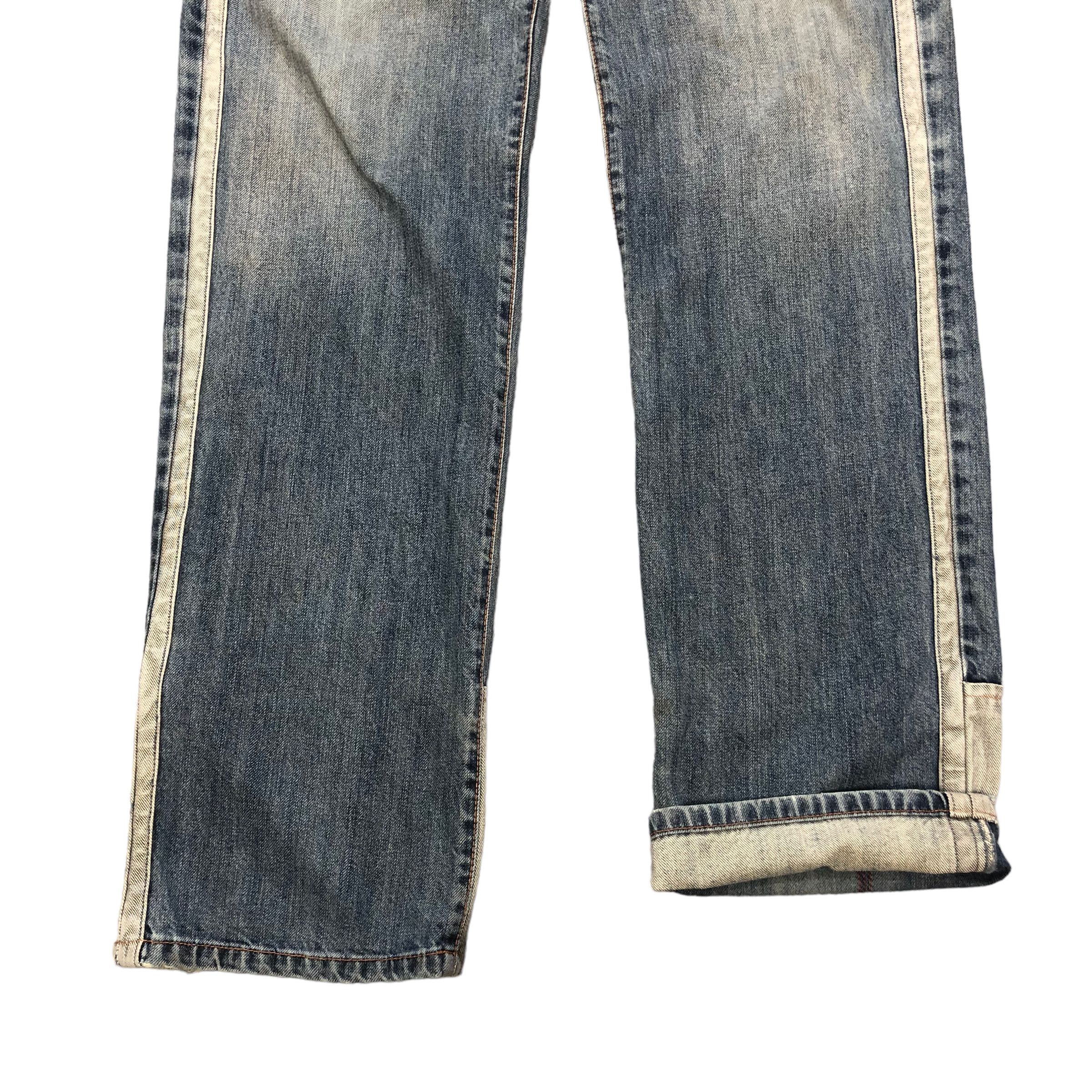 Japanese Brand C.IEN WHITE TAPE NICE DESIGN DENIM PANT #6129-220 Size US 31 - 8 Thumbnail