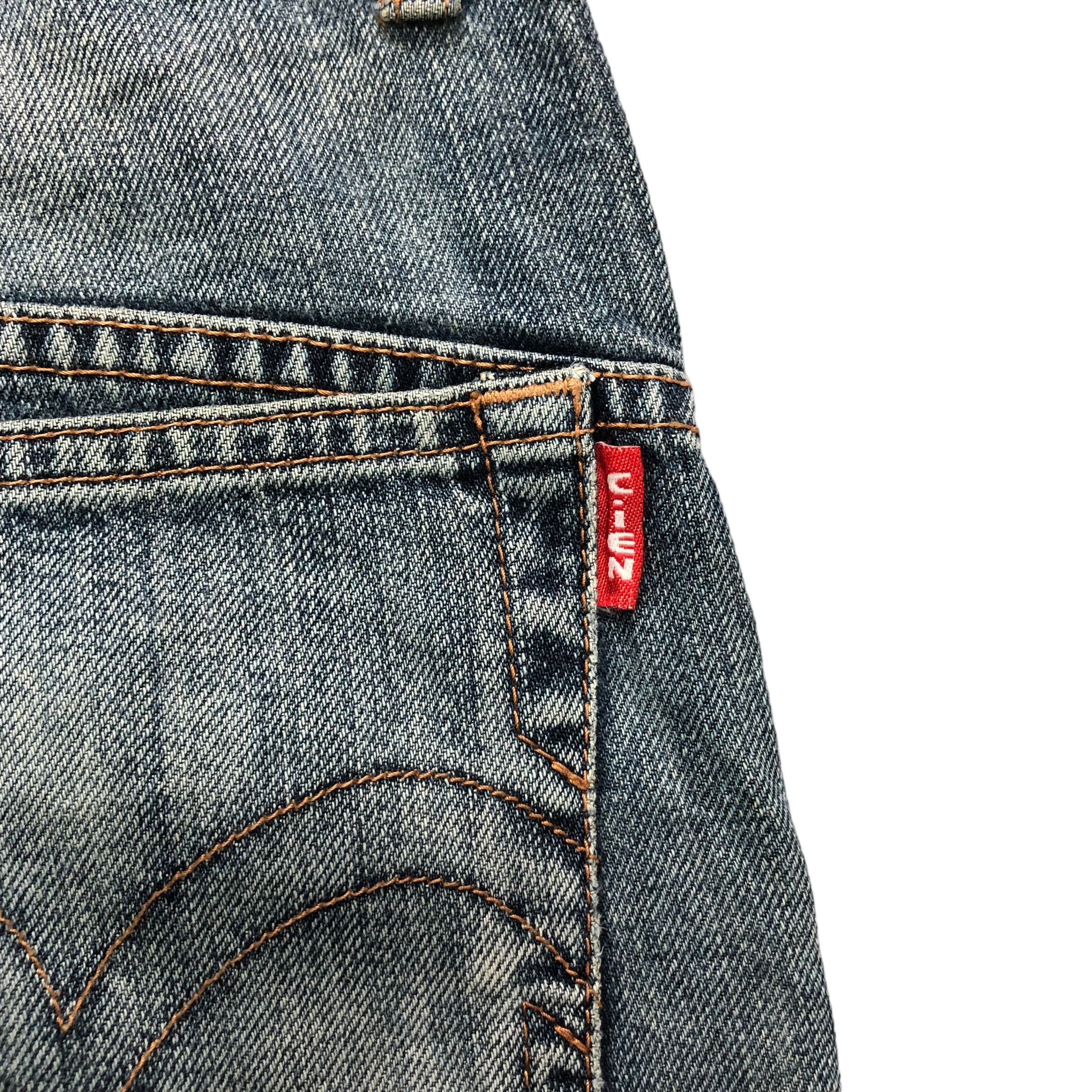 Japanese Brand C.IEN WHITE TAPE NICE DESIGN DENIM PANT #6129-220 Size US 31 - 14 Thumbnail