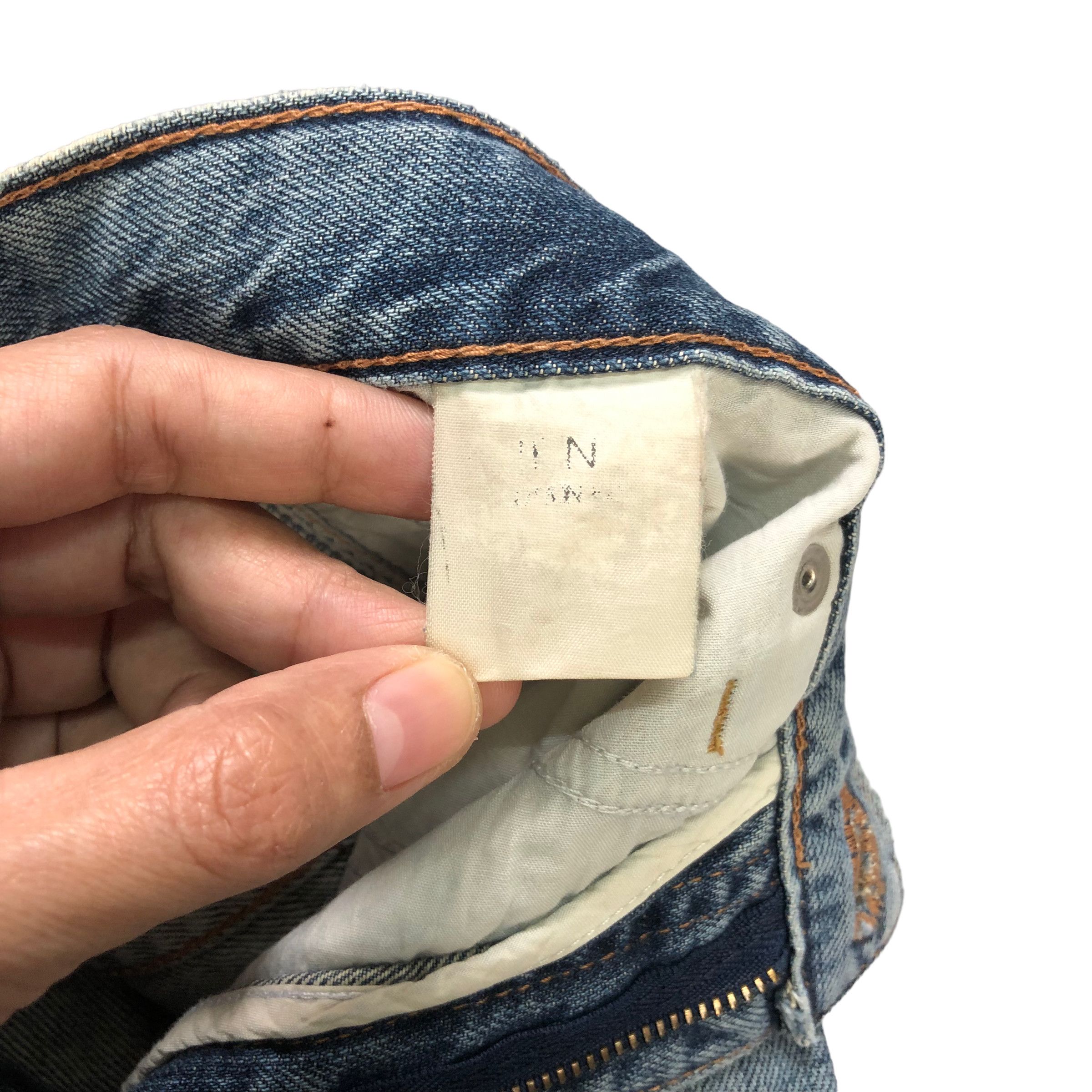 Japanese Brand C.IEN WHITE TAPE NICE DESIGN DENIM PANT #6129-220 Size US 31 - 10 Thumbnail