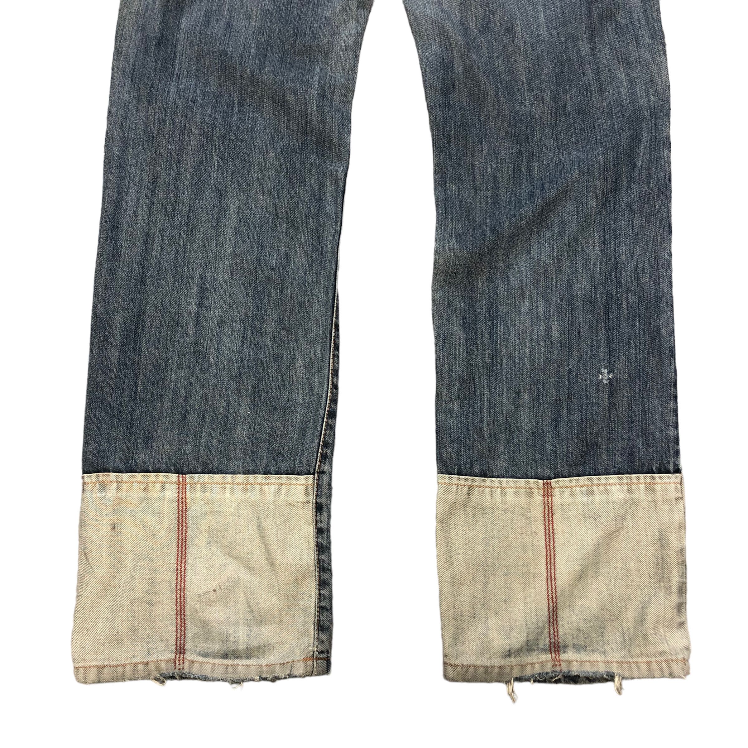 Japanese Brand C.IEN WHITE TAPE NICE DESIGN DENIM PANT #6129-220 Size US 31 - 16 Thumbnail