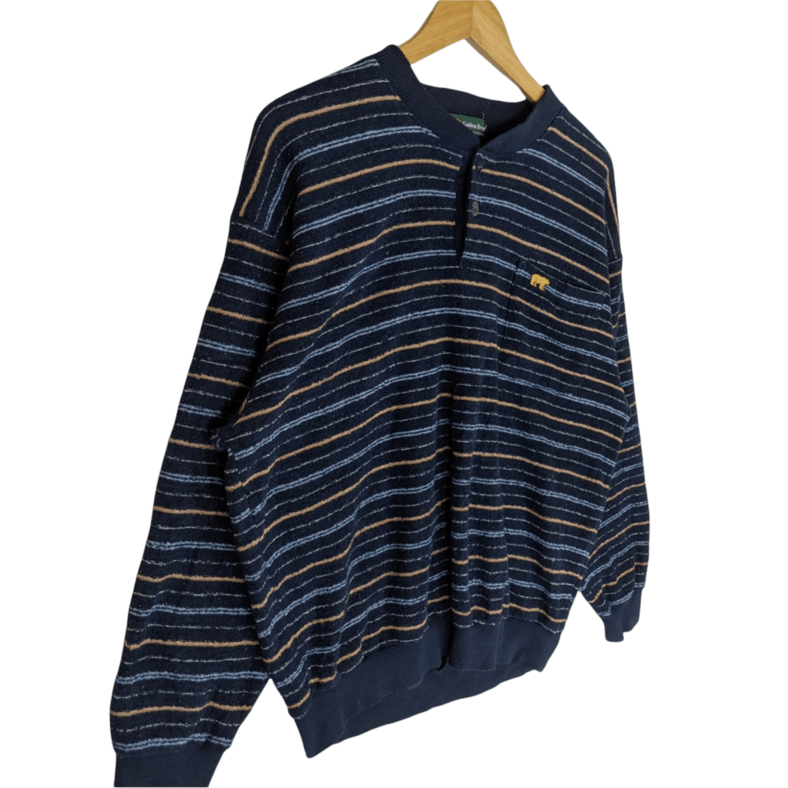 Golden Bear × Japanese Brand GOLDEN BEAR Jack Nicklaus Striped Jumper Sweatshirt Size US M / EU 48-50 / 2 - 3 Thumbnail