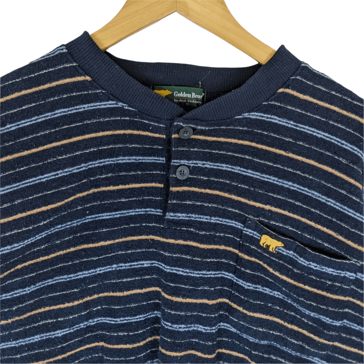 Golden Bear × Japanese Brand GOLDEN BEAR Jack Nicklaus Striped Jumper Sweatshirt Size US M / EU 48-50 / 2 - 4 Thumbnail