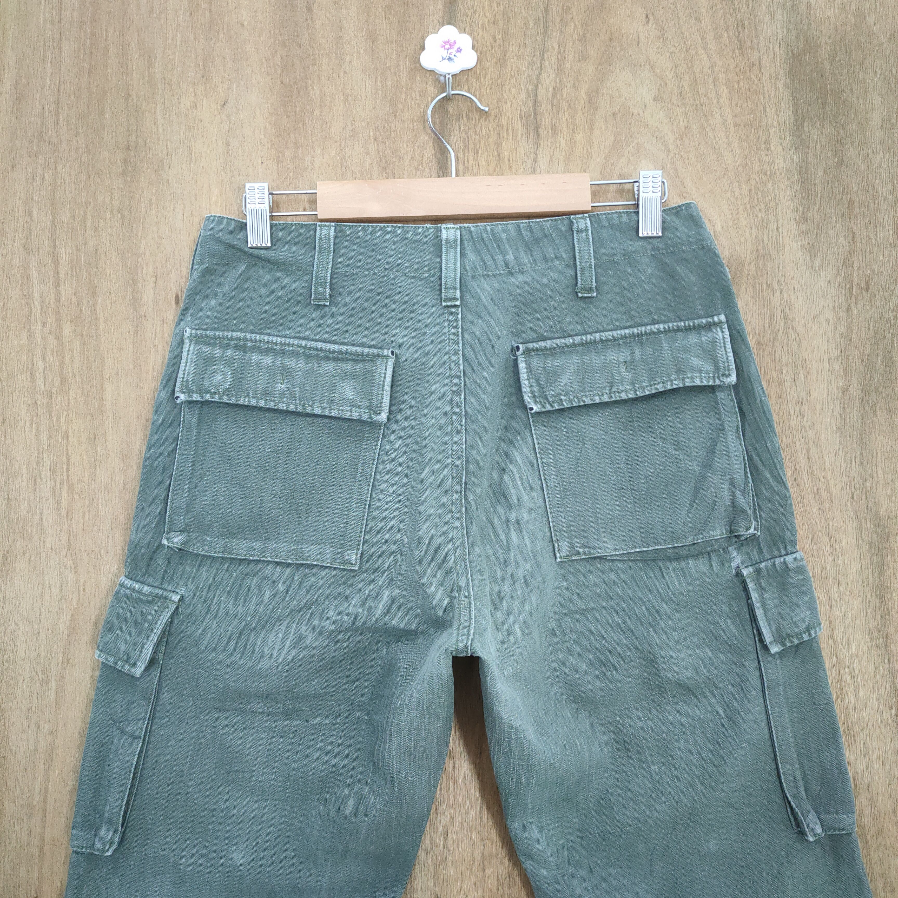 Japanese Brand G SUPPLY FADED GREEN CARGO PANTS Size US 30 / EU 46 - 10 Thumbnail