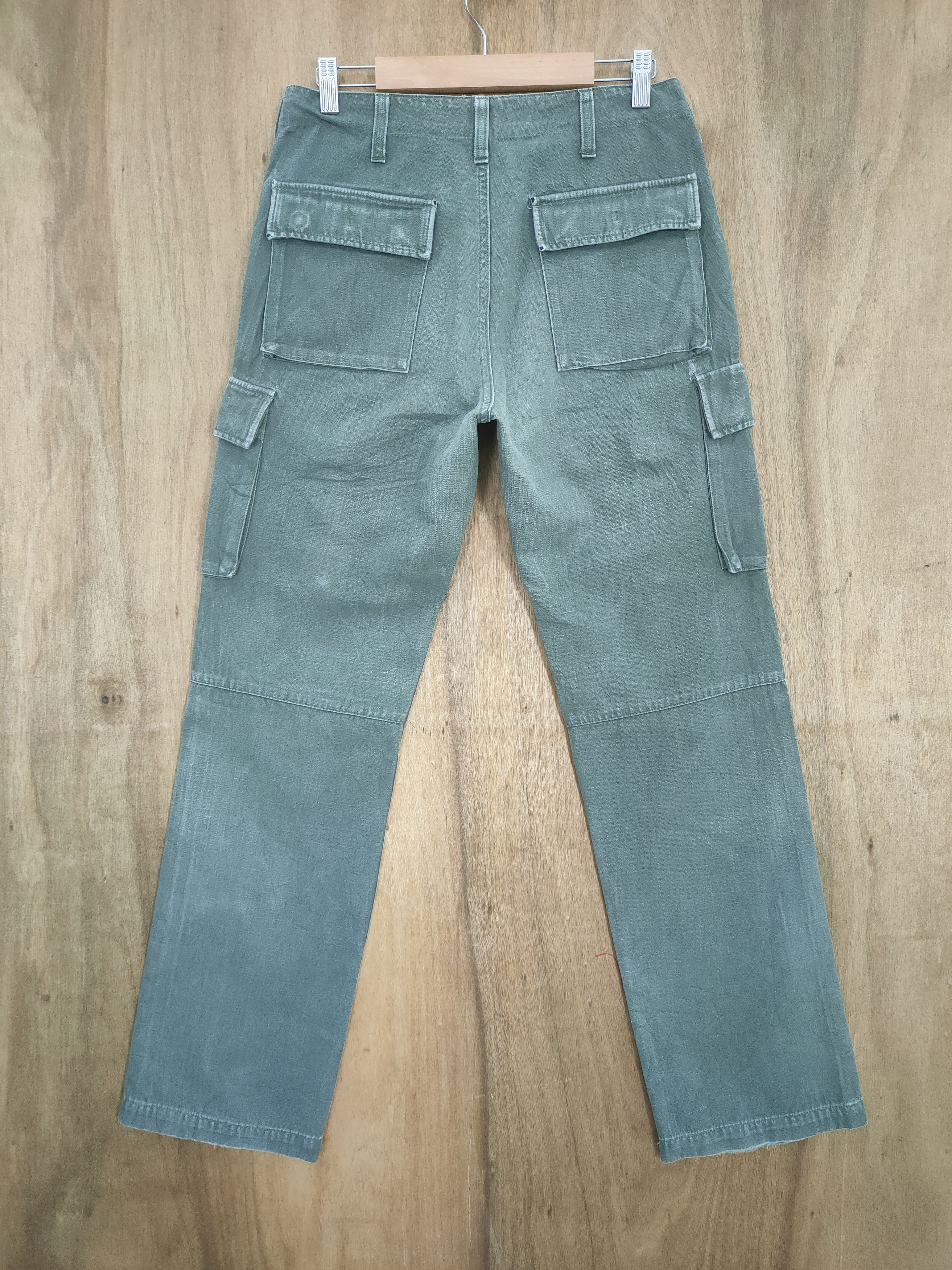 Japanese Brand G SUPPLY FADED GREEN CARGO PANTS Size US 30 / EU 46 - 9 Thumbnail