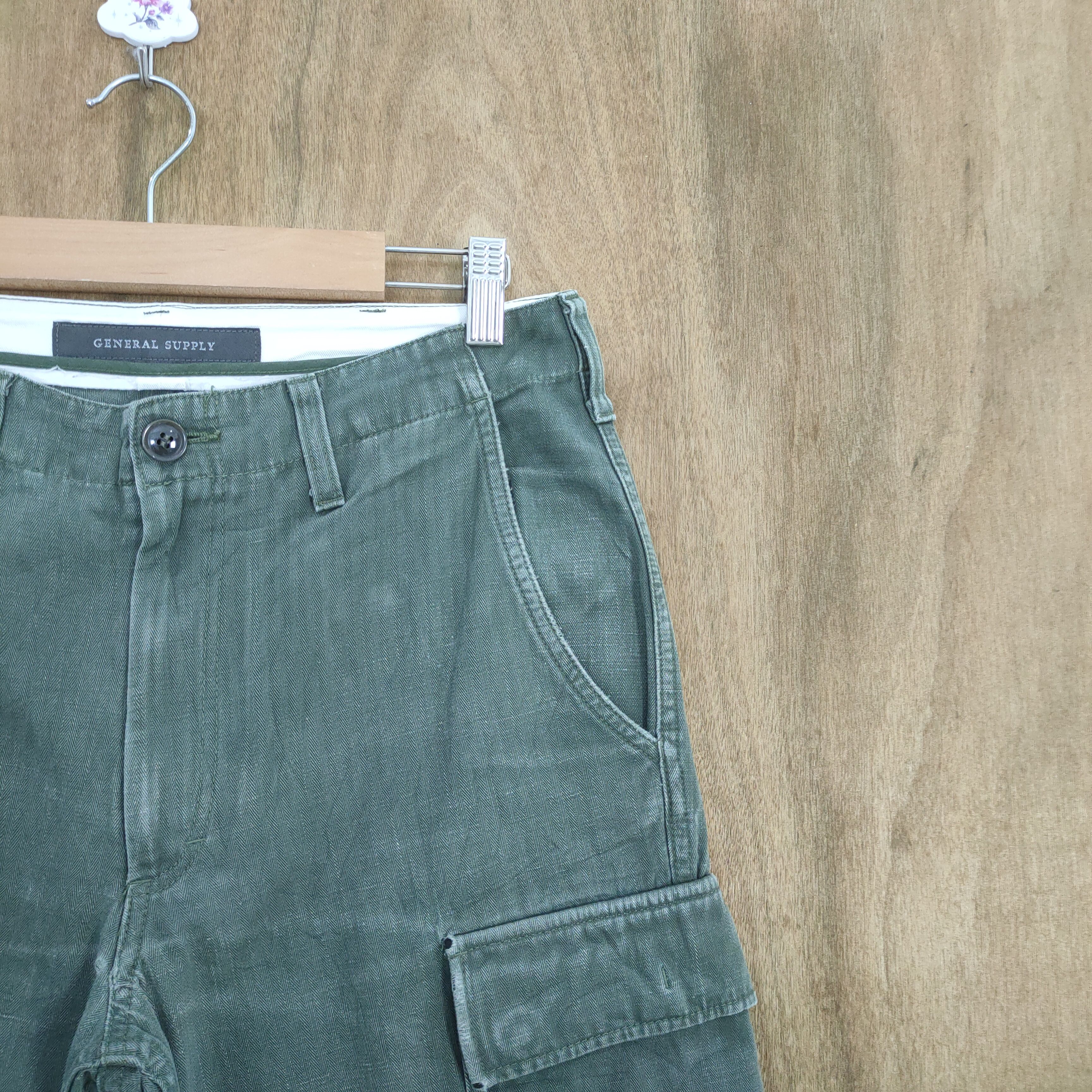 Japanese Brand G SUPPLY FADED GREEN CARGO PANTS Size US 30 / EU 46 - 5 Thumbnail