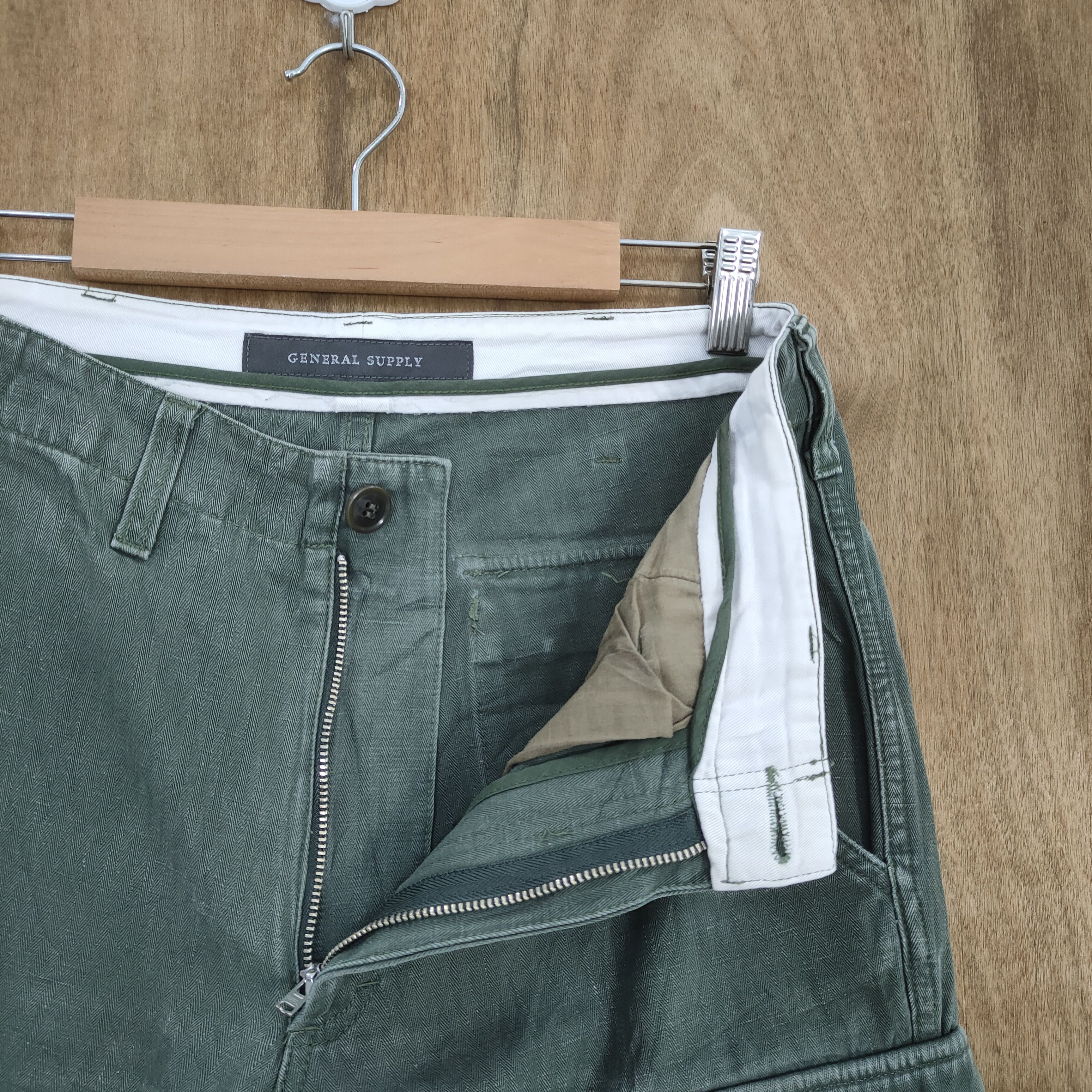 Japanese Brand G SUPPLY FADED GREEN CARGO PANTS Size US 30 / EU 46 - 12 Thumbnail