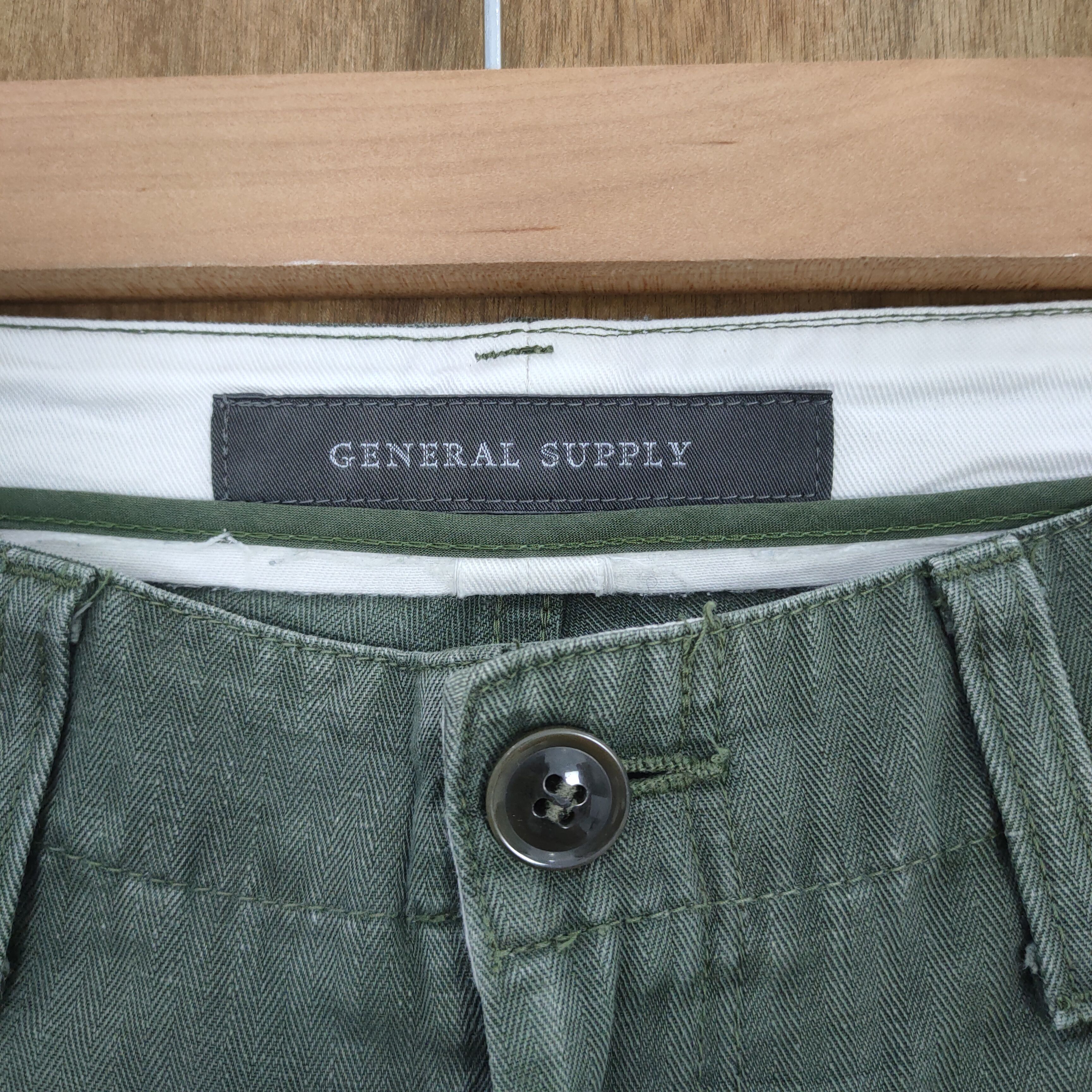 Japanese Brand G SUPPLY FADED GREEN CARGO PANTS Size US 30 / EU 46 - 8 Thumbnail
