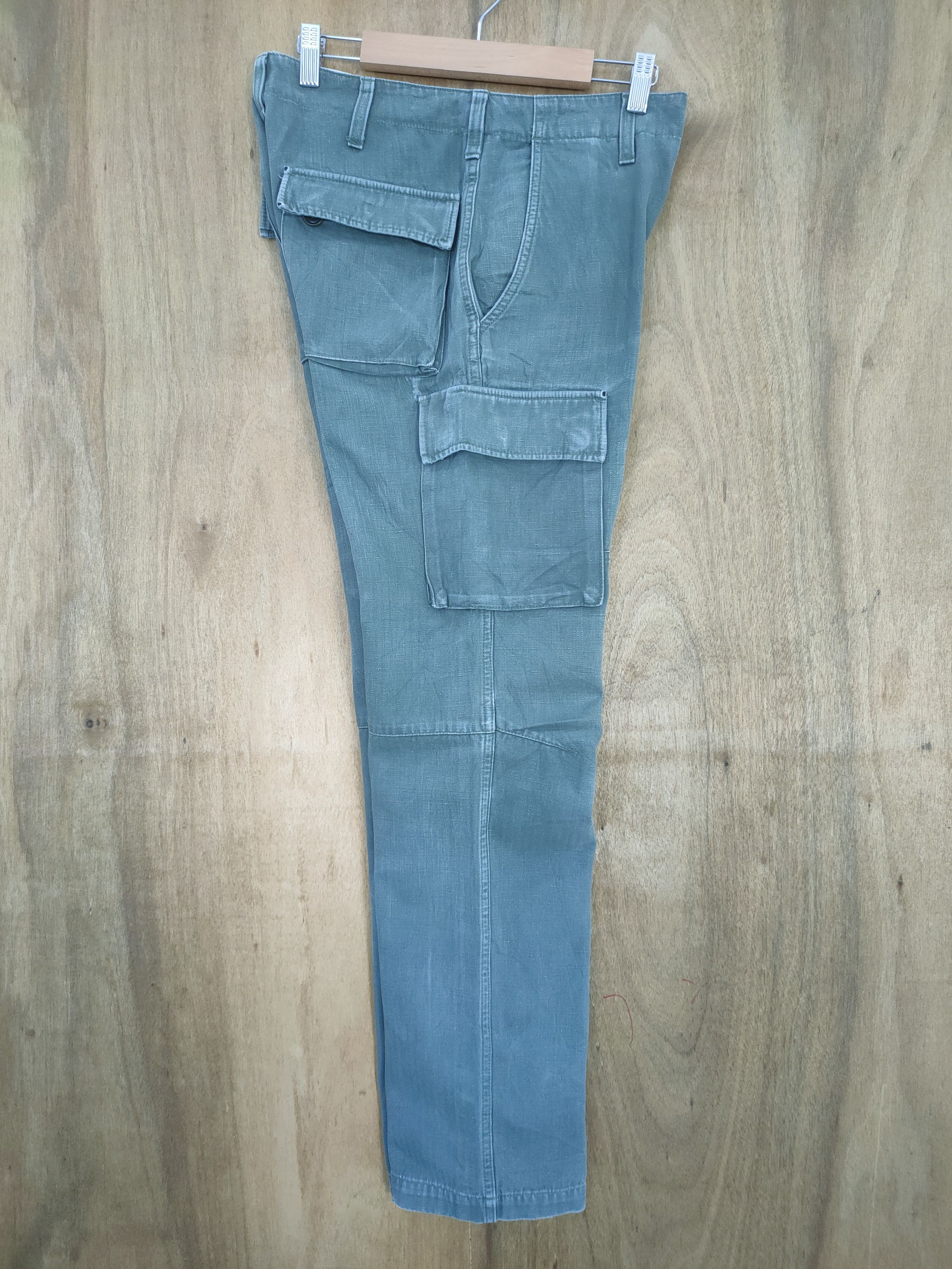Japanese Brand G SUPPLY FADED GREEN CARGO PANTS Size US 30 / EU 46 - 13 Thumbnail