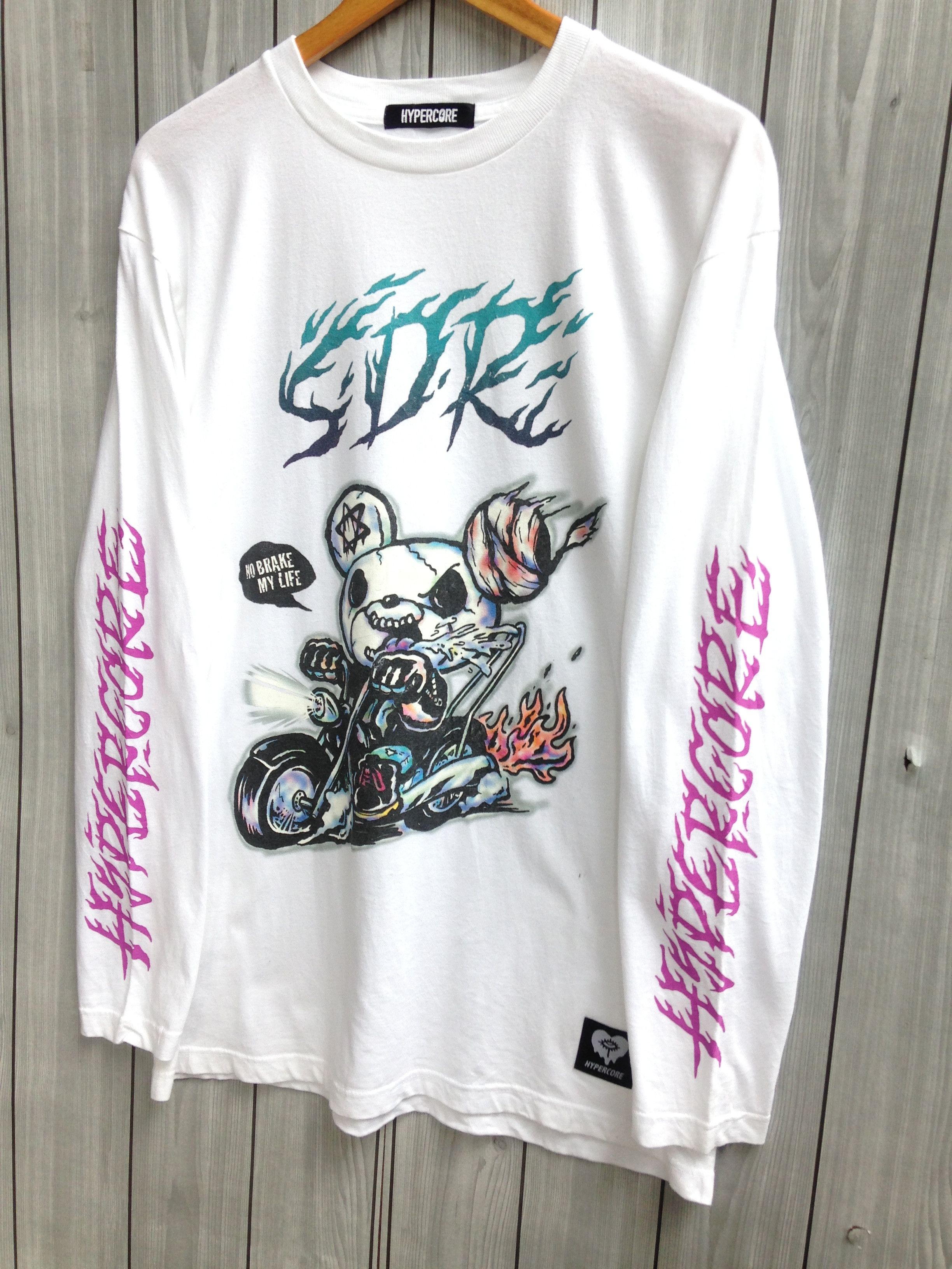 Japanese Brand Hypercore Cute Punk Teddy Bear Raider Shirt Size US XXL / EU 58 / 5 - 2 Thumbnail