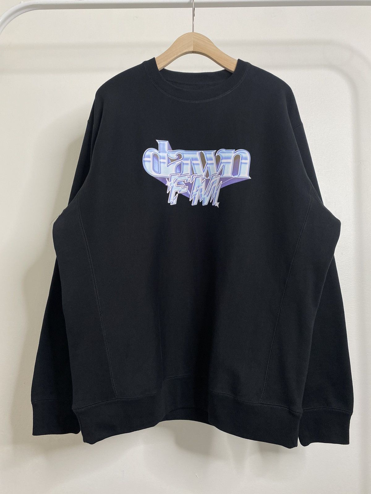 image of The Weeknd Xo Dawn Fm Crewneck Sweatshirt Size XL in Black, Men's