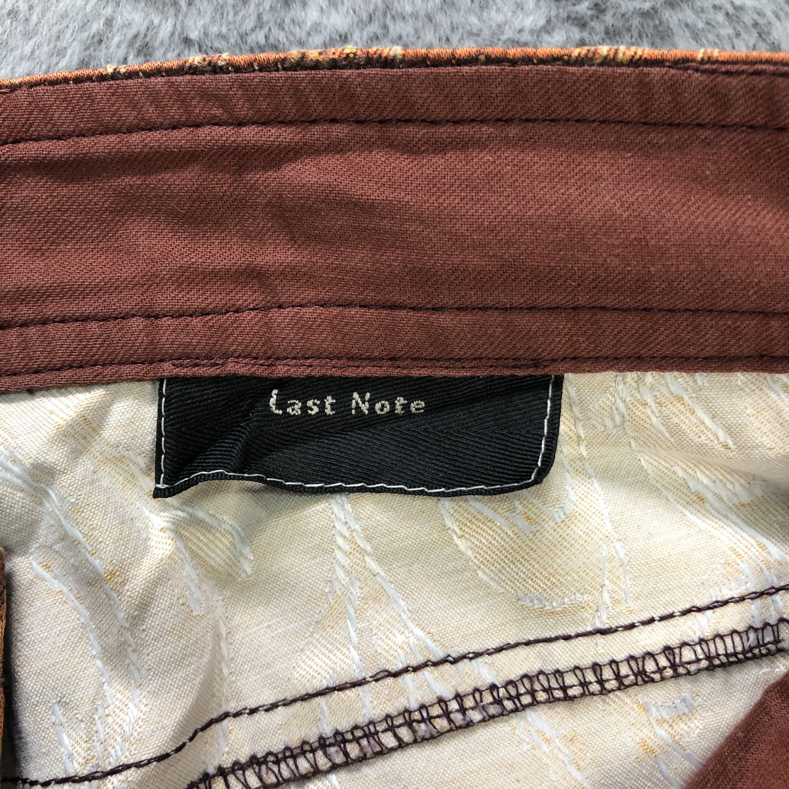 Japanese Brand LAST NOTE FIRE EMBROIDERY PANTS #6241-220 Size 27" / US 4 / IT 40 - 6 Thumbnail
