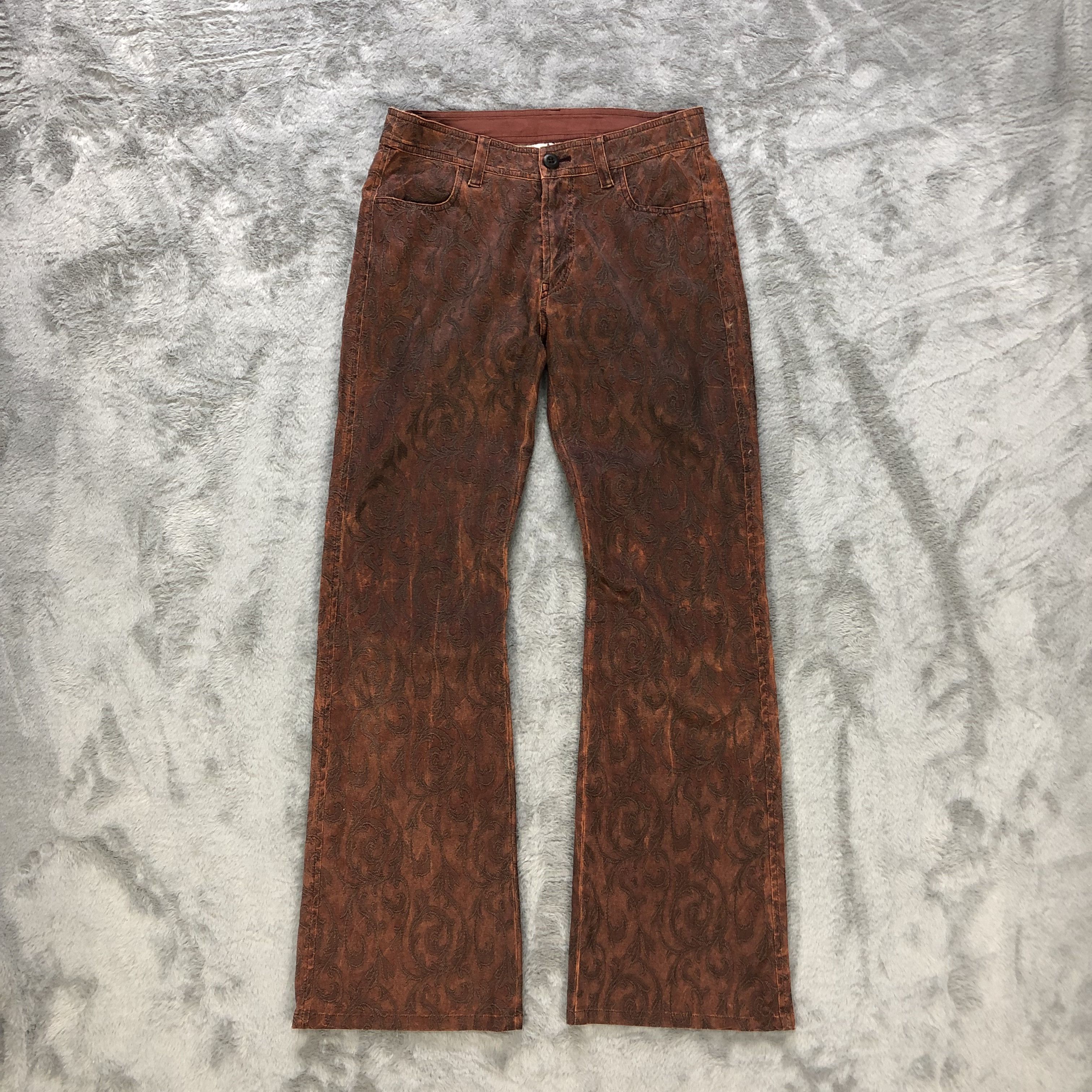 Japanese Brand LAST NOTE FIRE EMBROIDERY PANTS #6241-220 Size 27" / US 4 / IT 40 - 1 Thumbnail