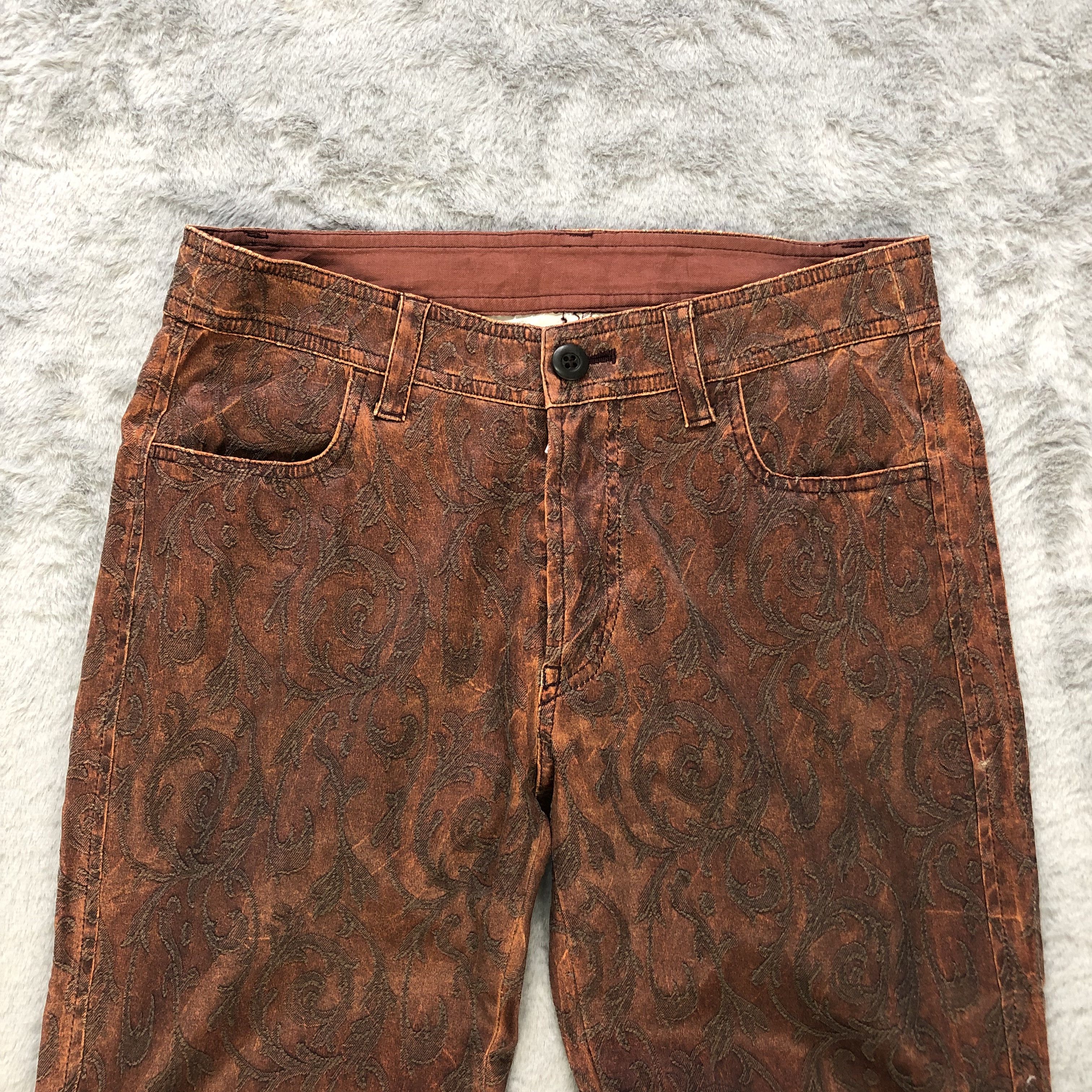 Japanese Brand LAST NOTE FIRE EMBROIDERY PANTS #6241-220 Size 27" / US 4 / IT 40 - 2 Thumbnail