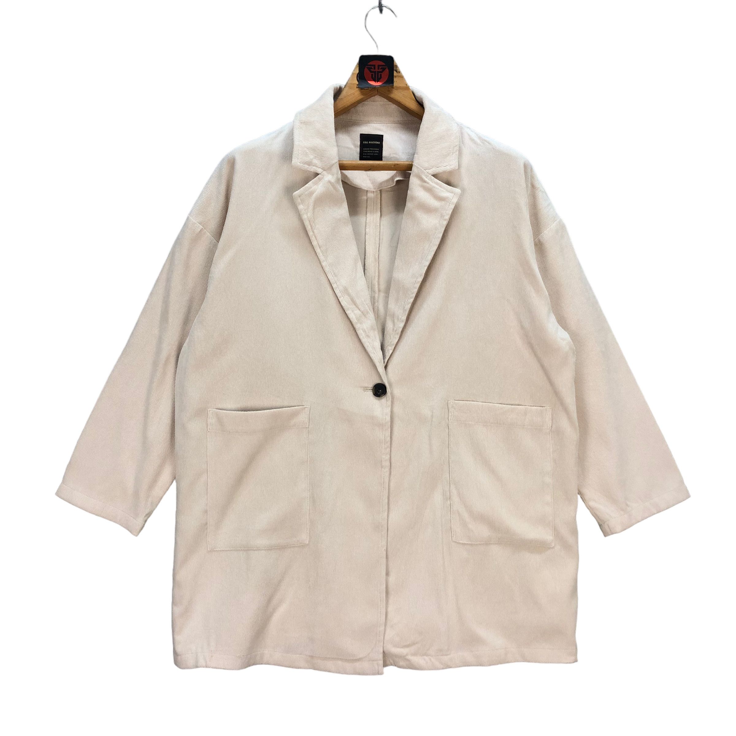 image of Vintage x Workers Rag Machine Casual Jacket 7050-107 in Beige, Men's (Size Medium)