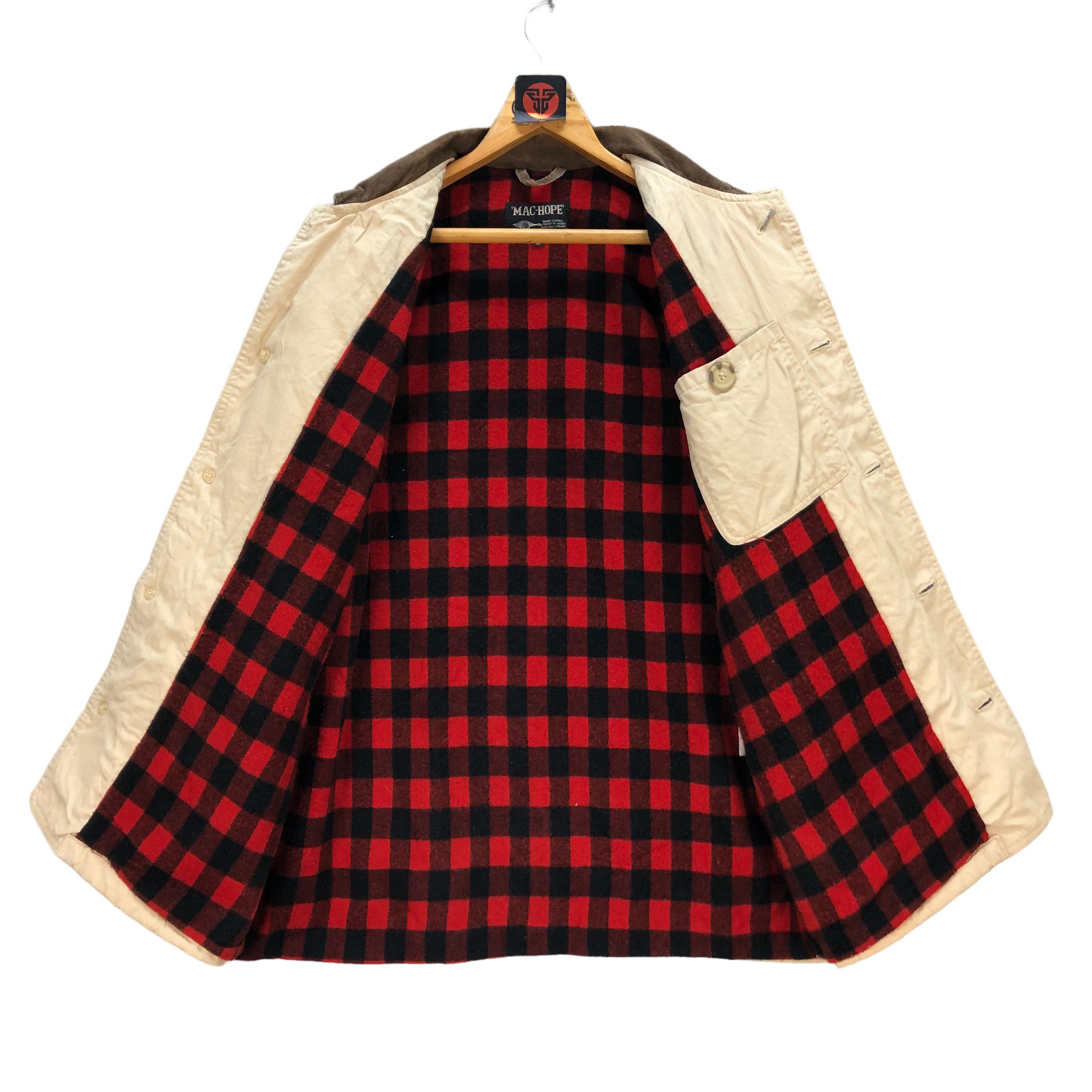 Japanese Brand MAC-HOPE BIRD OF PARADISE TARTAN LINED CHORE JACKET 7052-107 Size US L / EU 52-54 / 3 - 11 Thumbnail