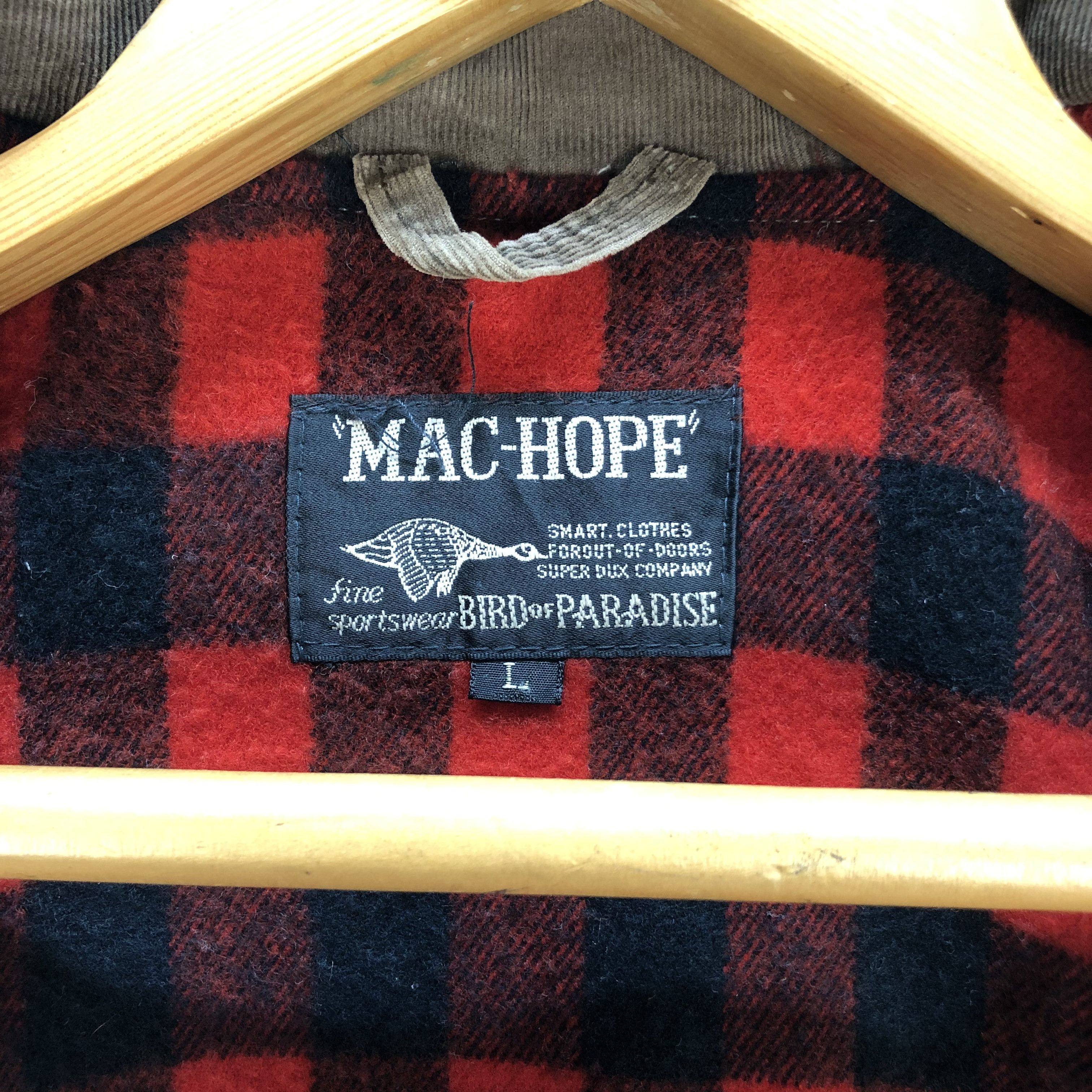 Japanese Brand MAC-HOPE BIRD OF PARADISE TARTAN LINED CHORE JACKET 7052-107 Size US L / EU 52-54 / 3 - 12 Thumbnail